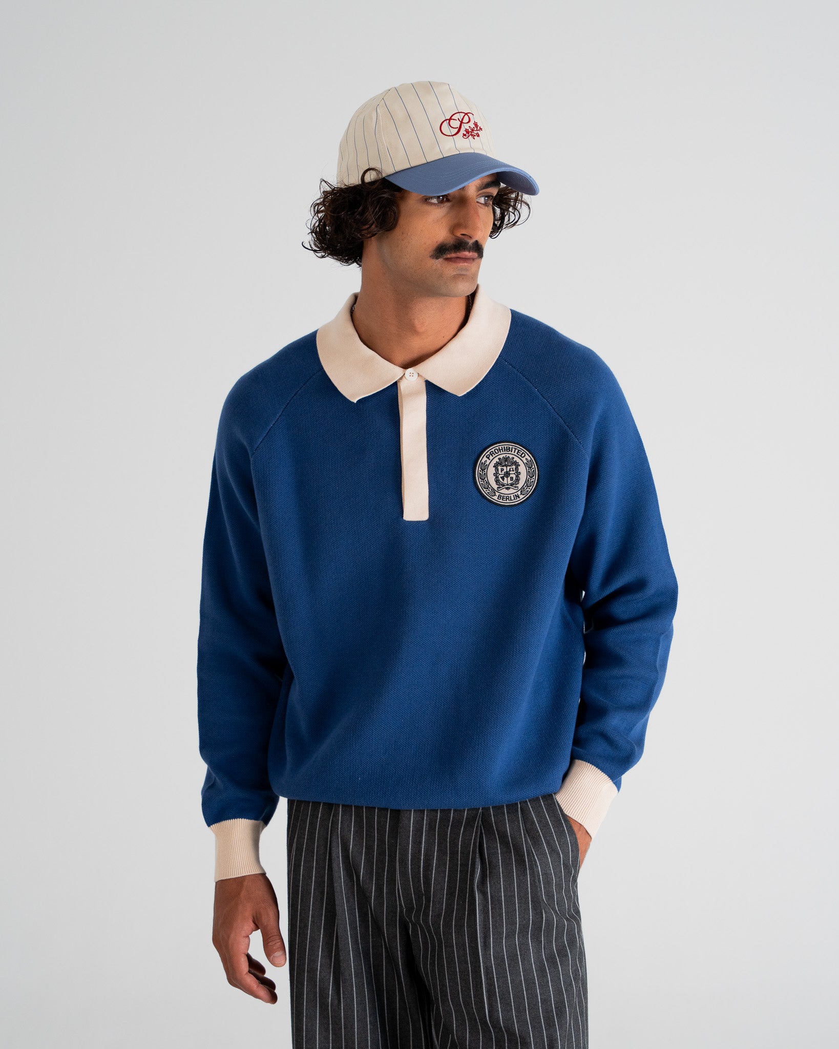 Cup Knitted Jersey | Blue