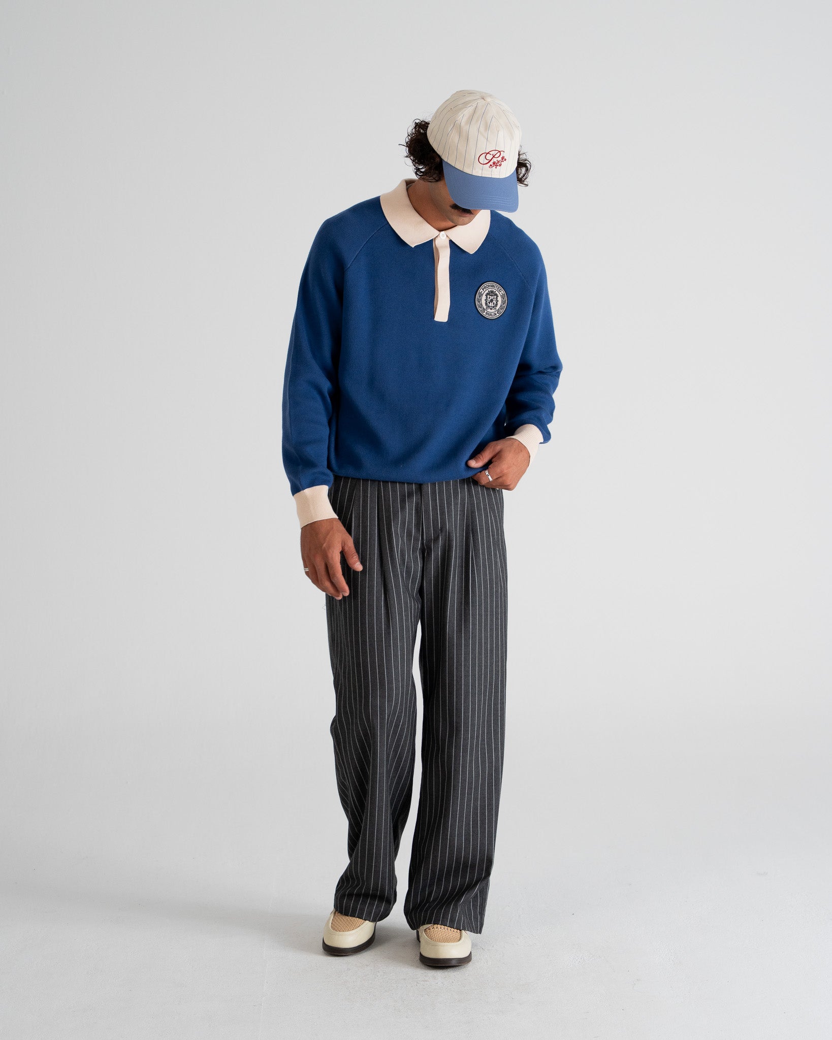 Cup Knitted Jersey | Blue