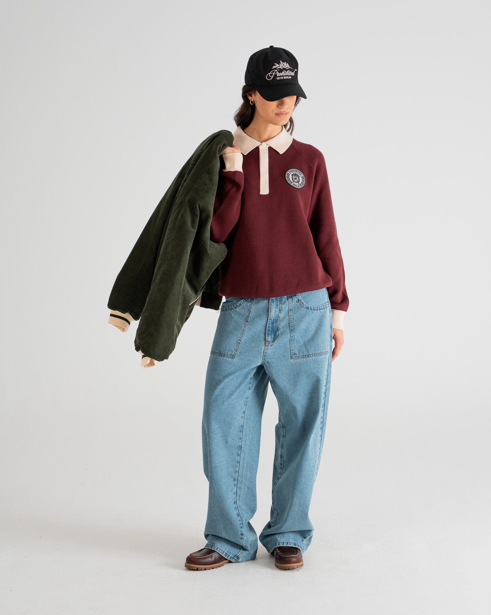 Cup Knitted Jersey | Bordeaux