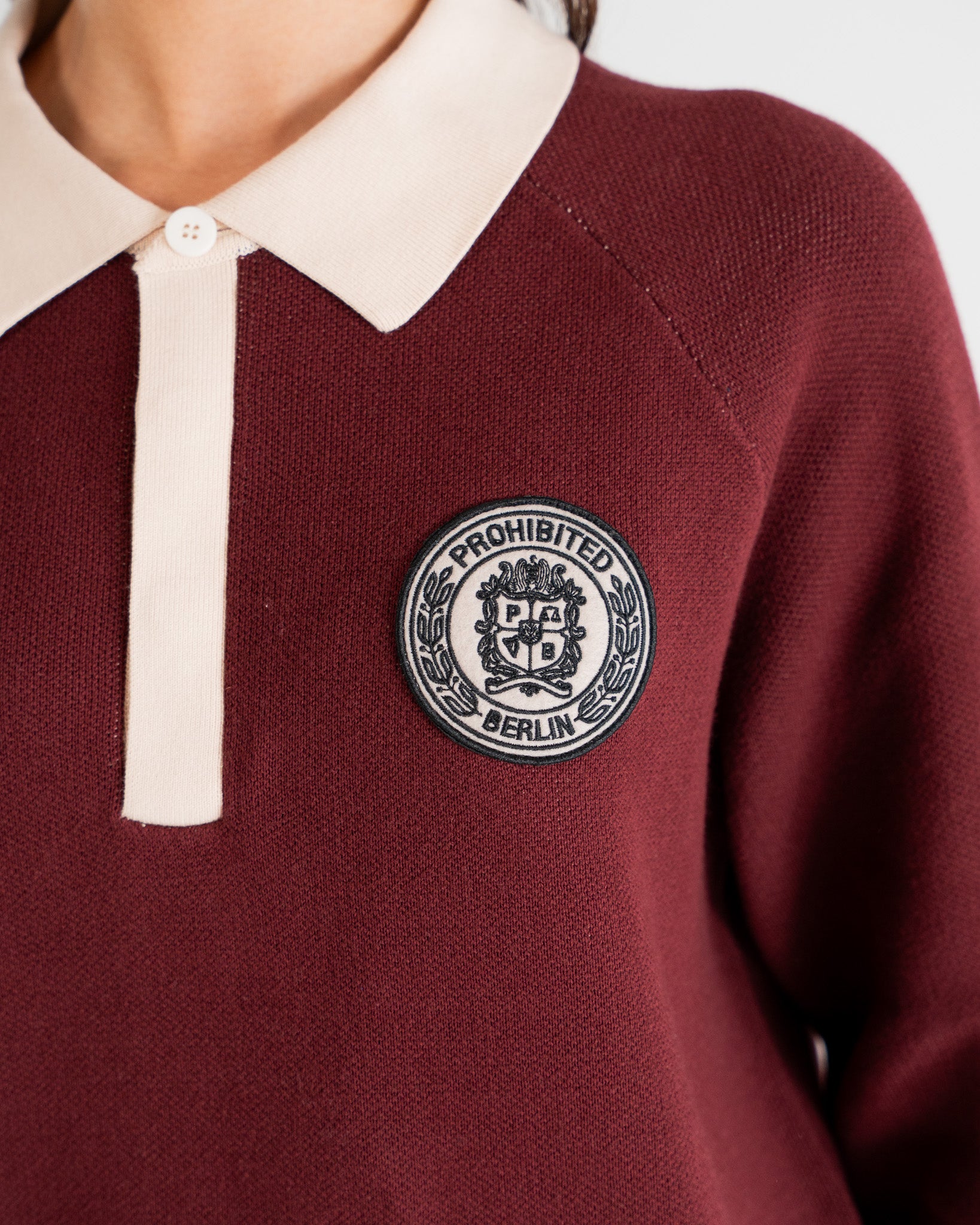 Cup Knitted Jersey | Bordeaux