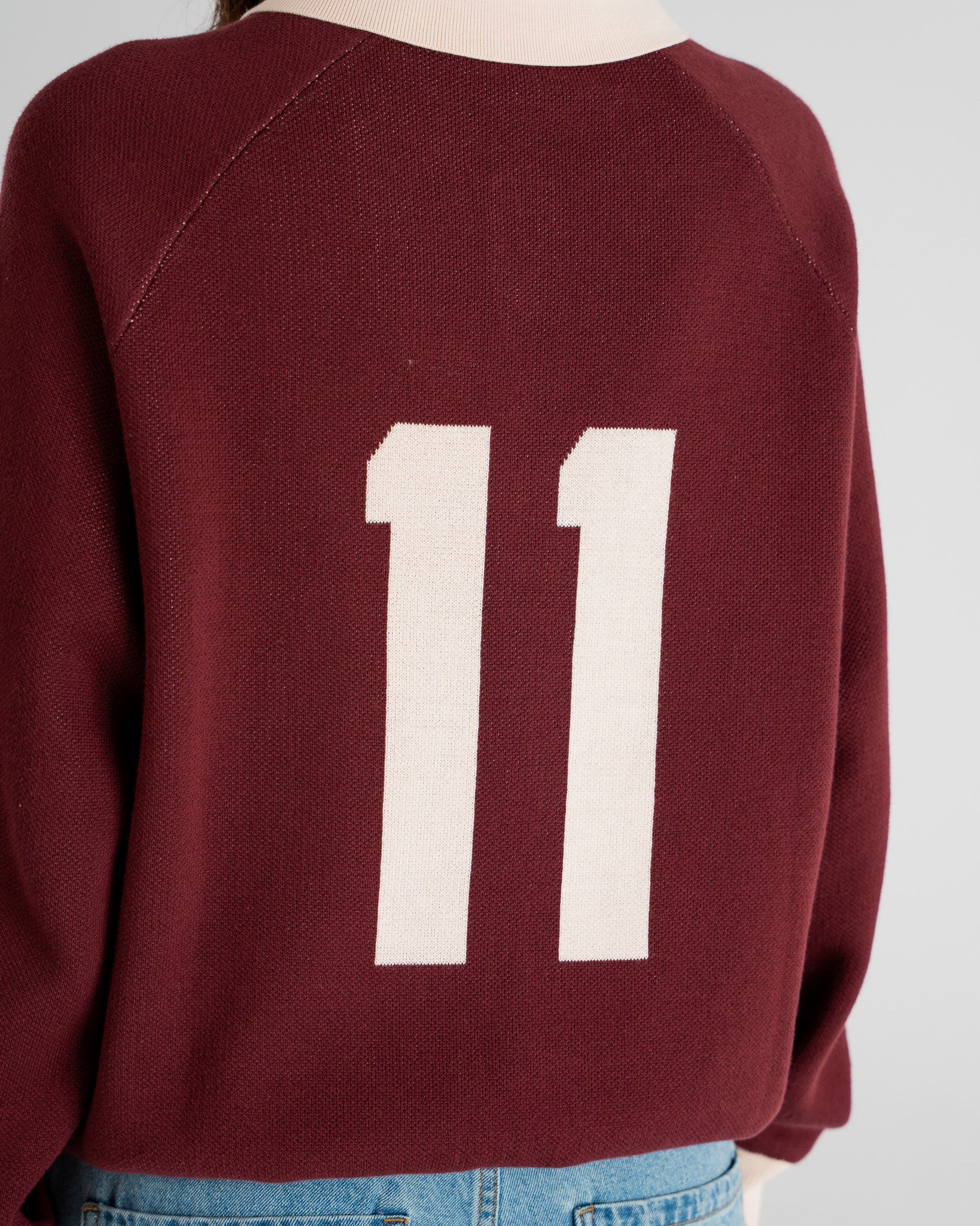 Cup Knitted Jersey | Bordeaux