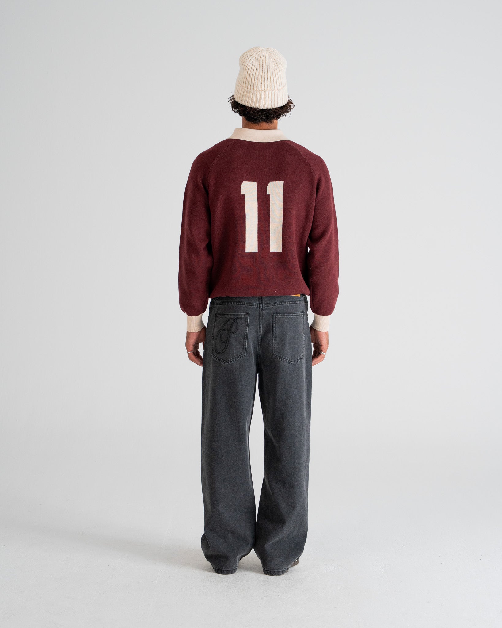 Cup Knitted Jersey | Bordeaux