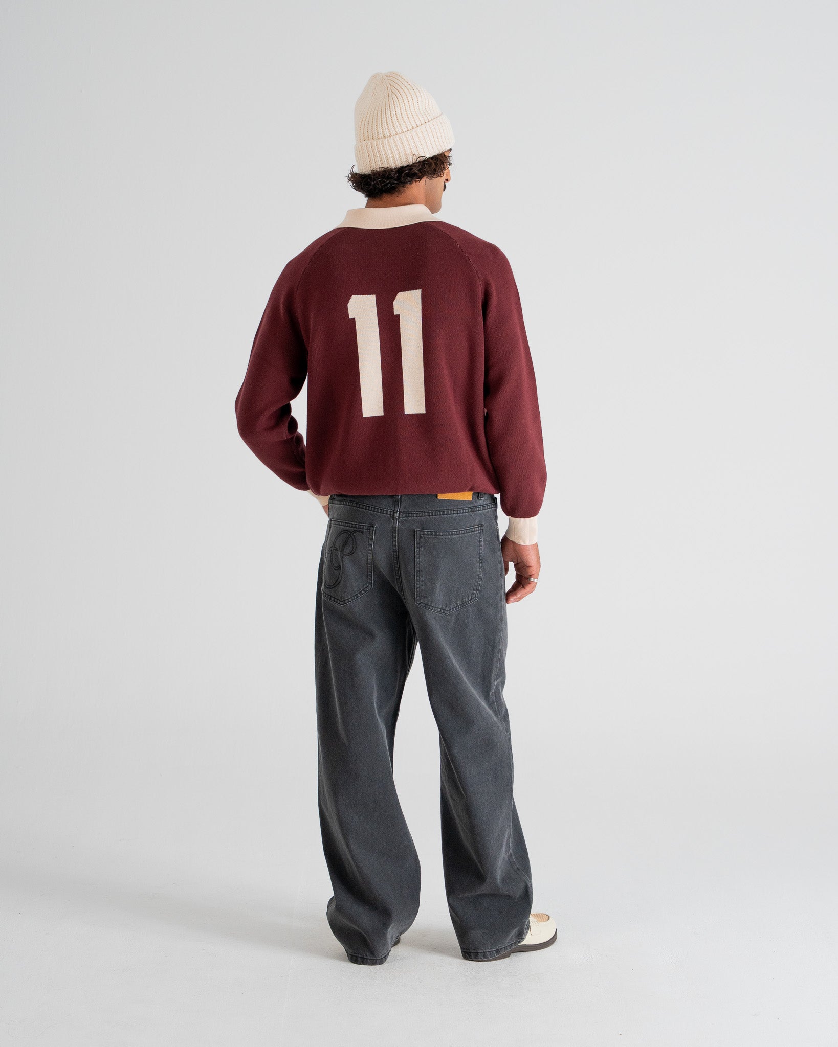 Cup Knitted Jersey | Bordeaux