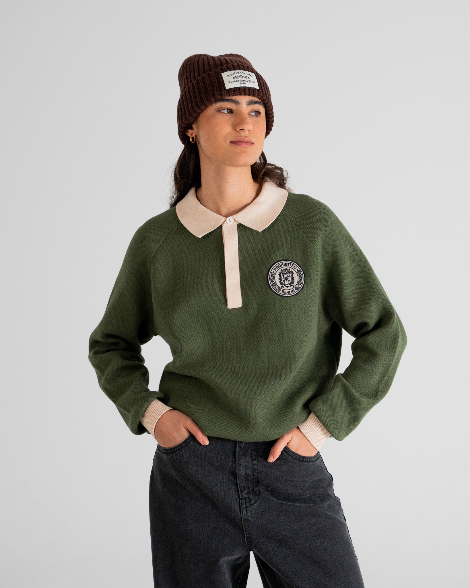 Cup Knitted Jersey | Green