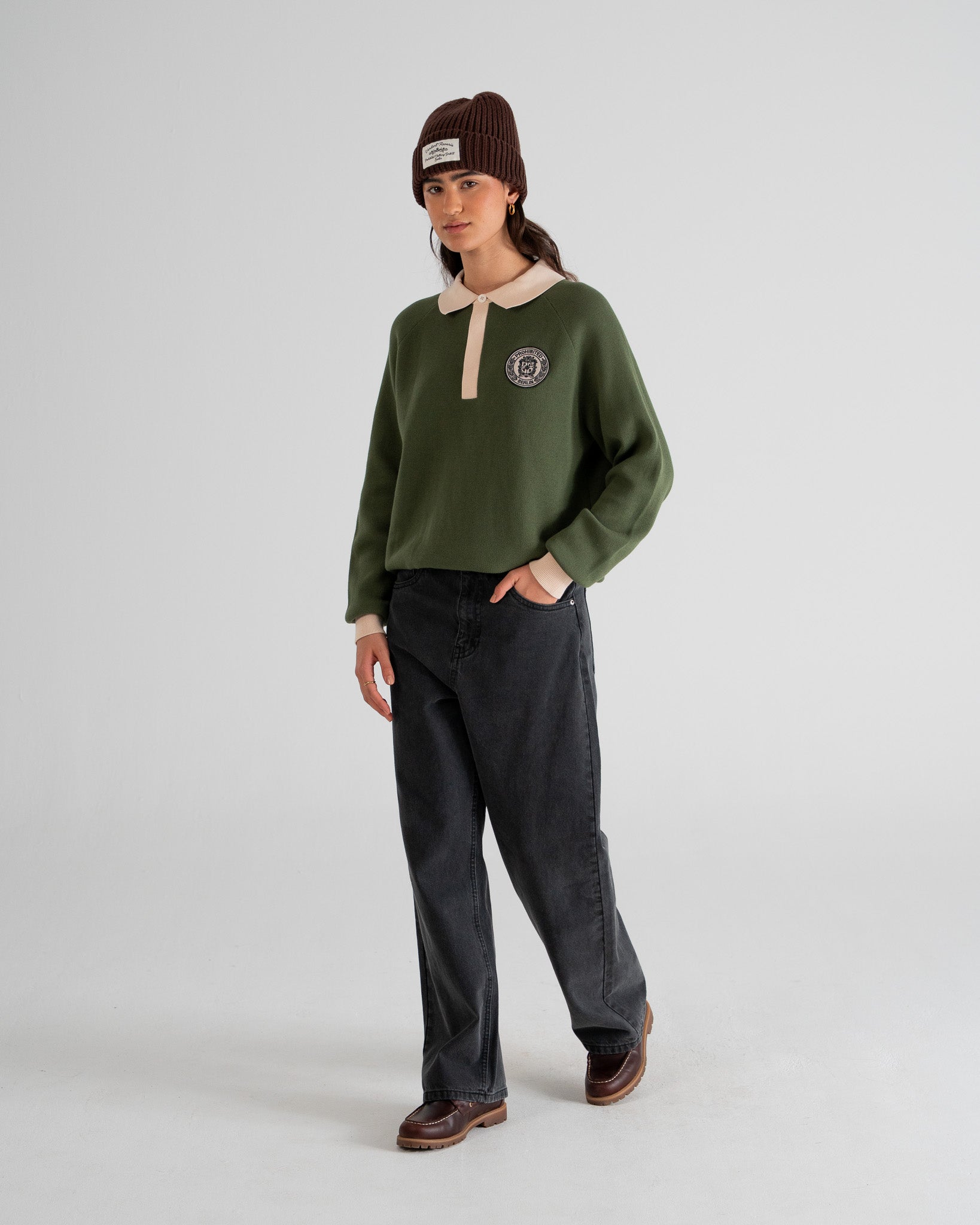 Cup Knitted Jersey | Green