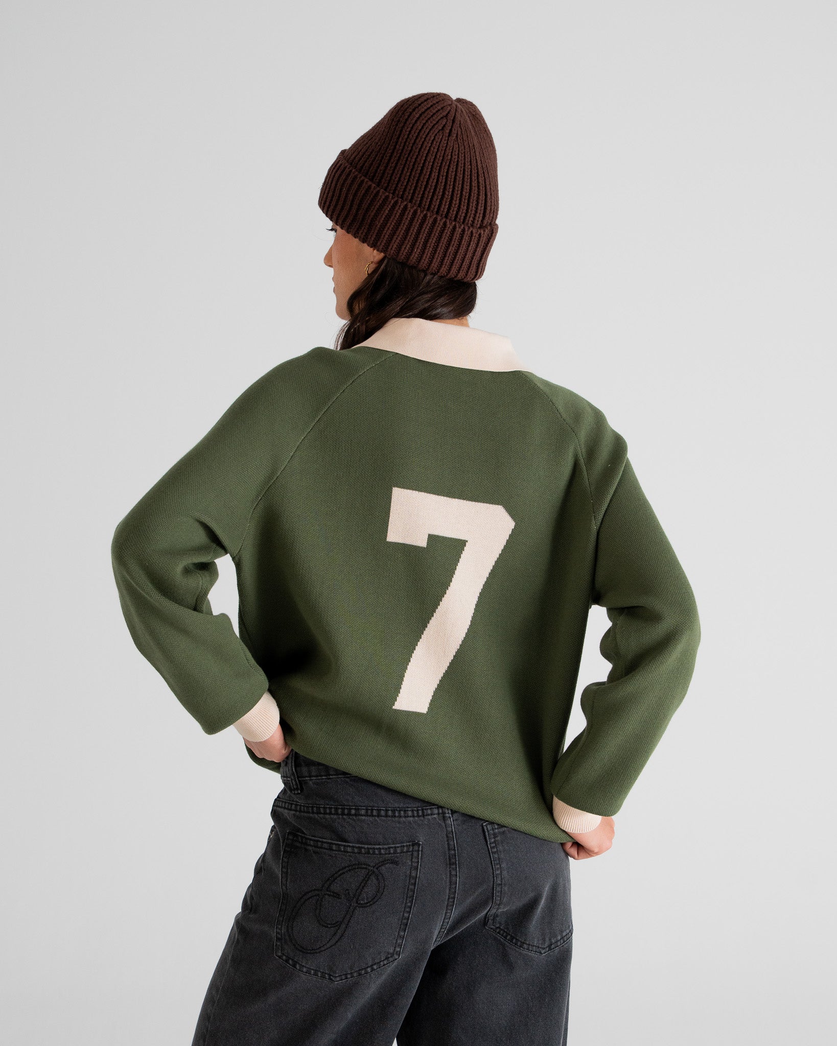 Cup Knitted Jersey | Green