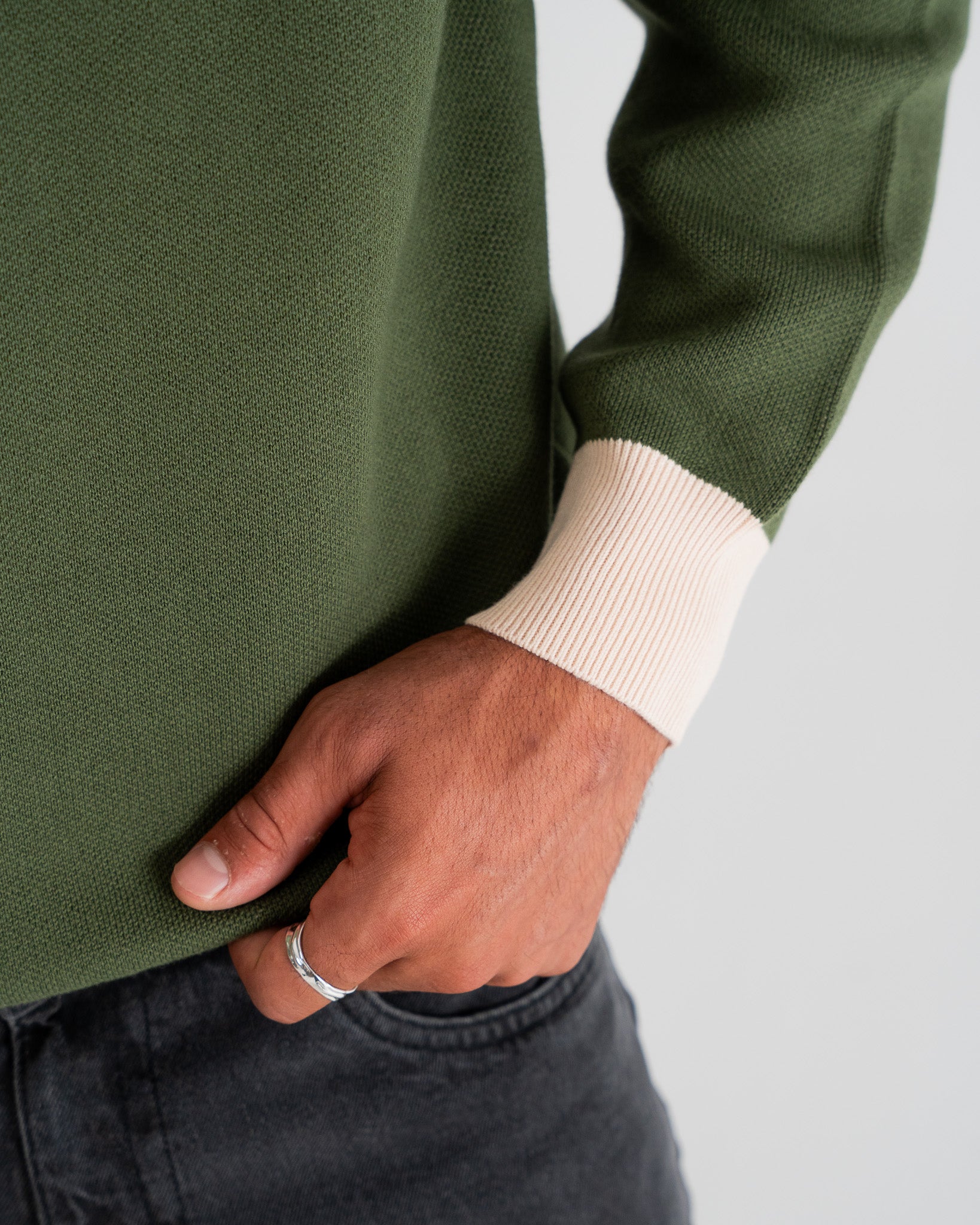Cup Knitted Jersey | Green