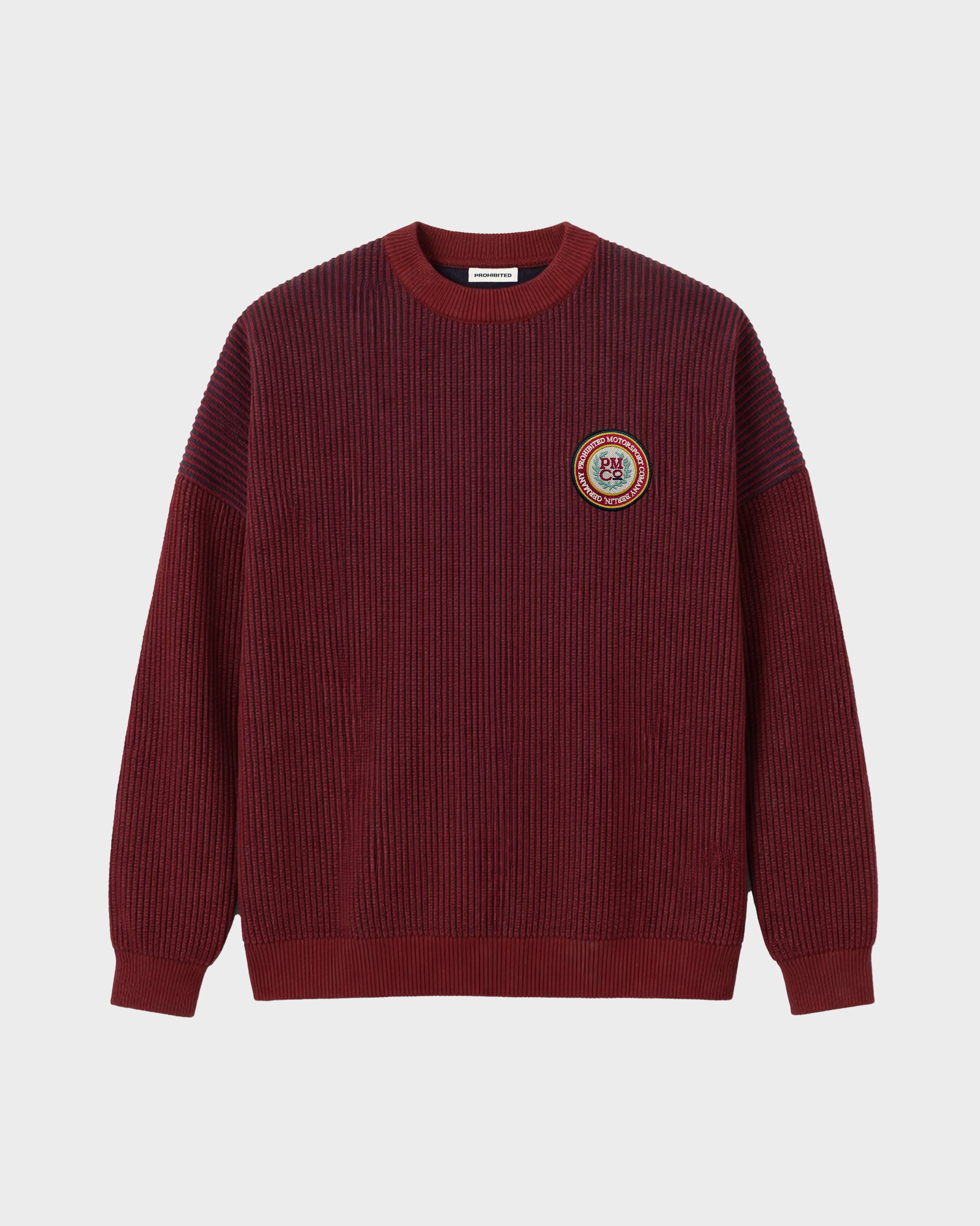 Cutoff Knit Sweater Red