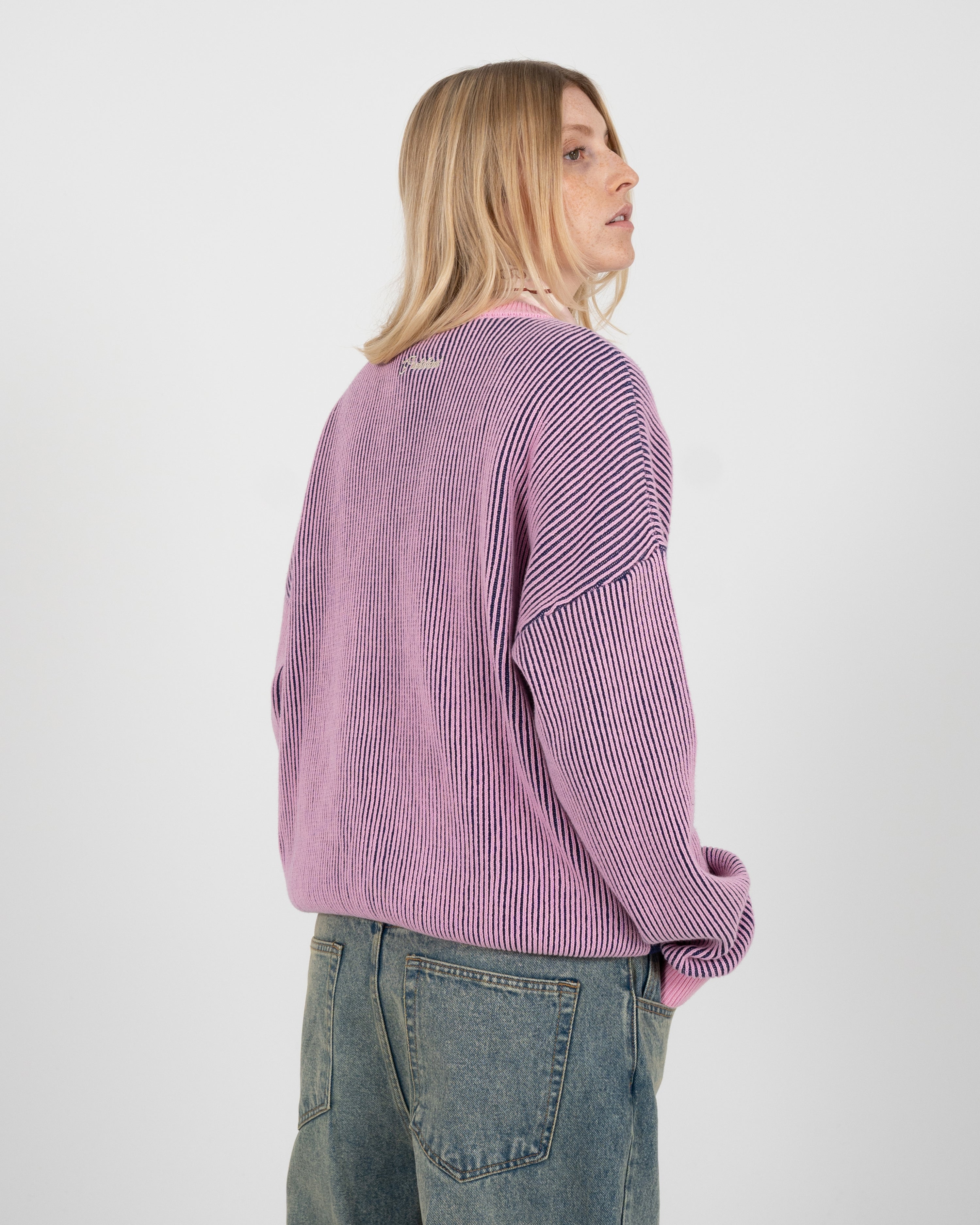 Cutoff Knit Sweater Rose