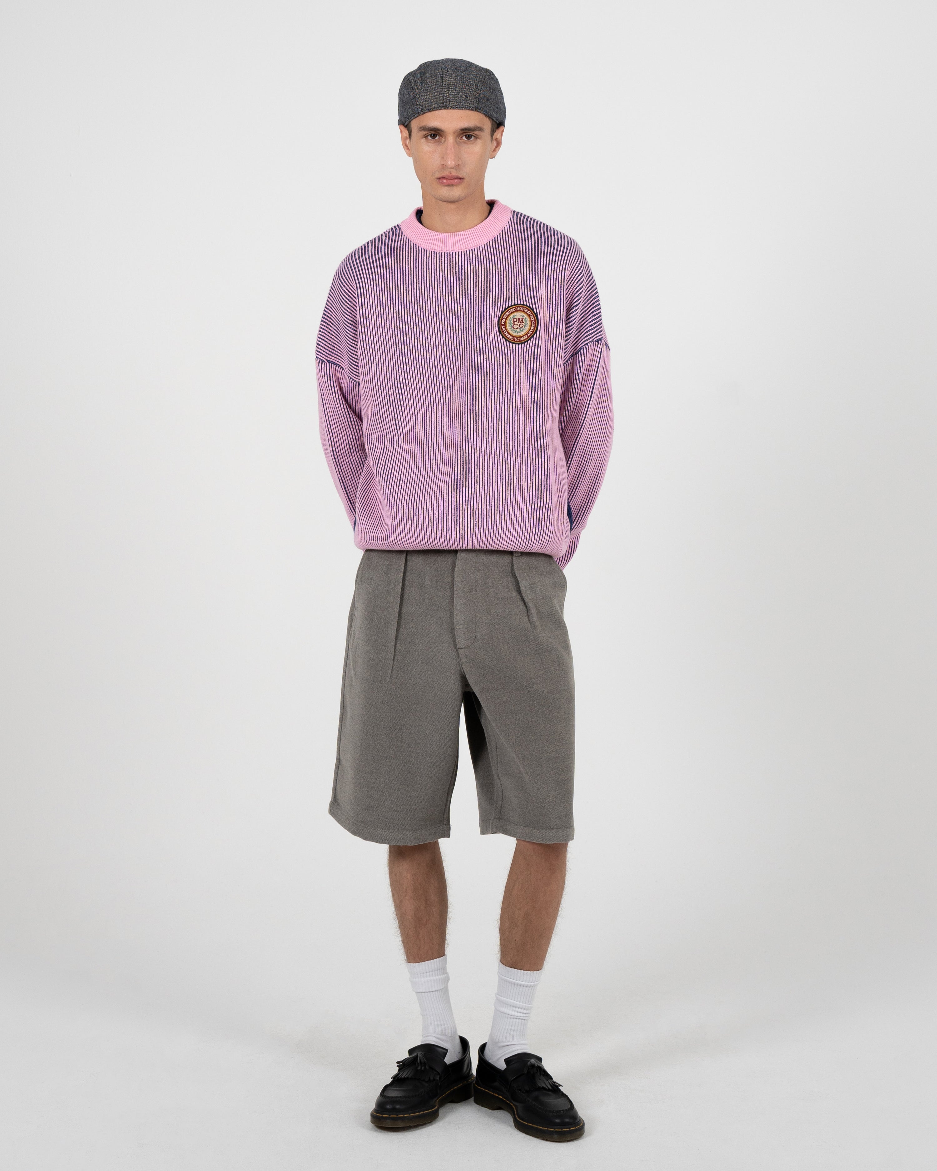 Cutoff Knit Sweater Rose