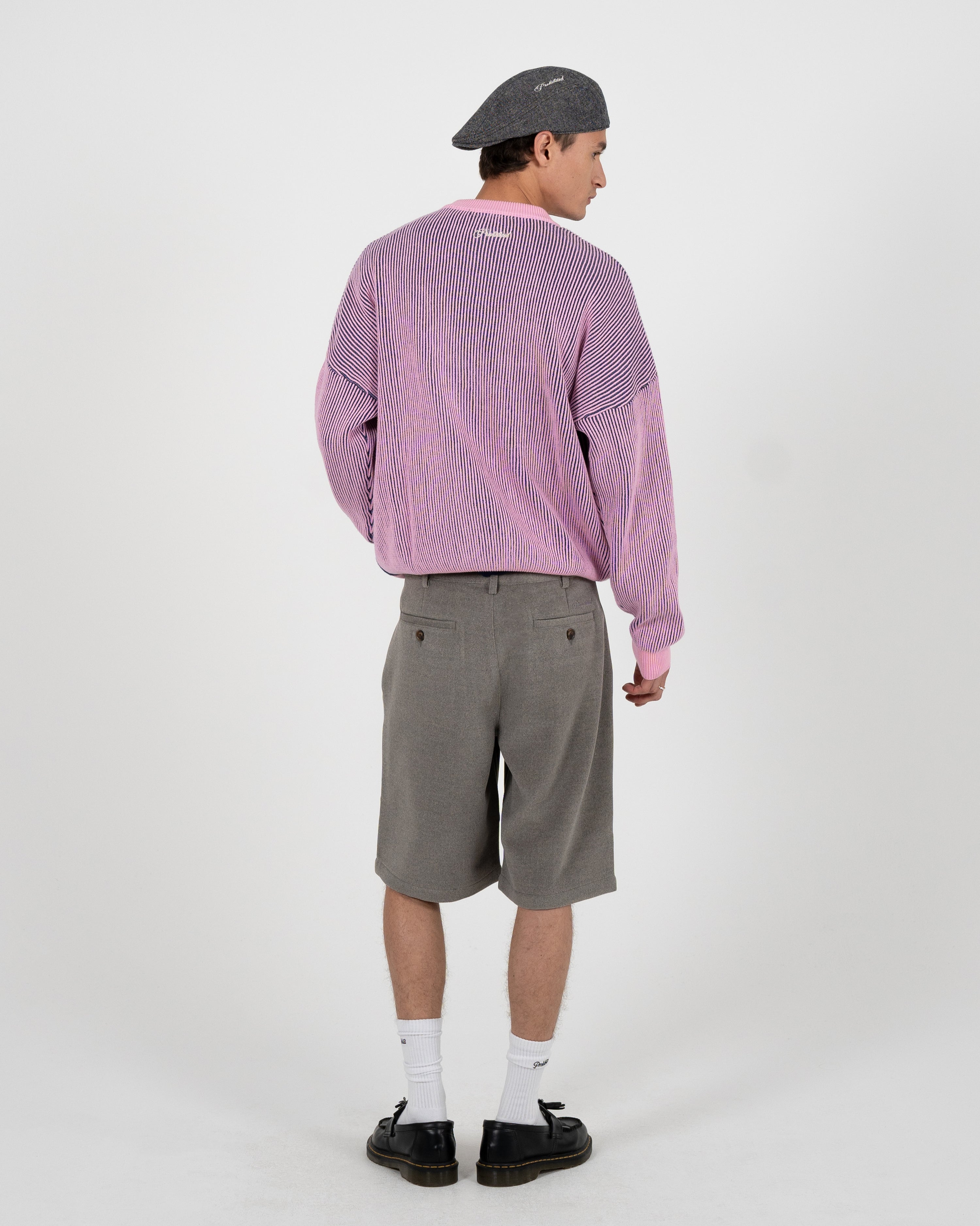 Cutoff Knit Sweater Rose