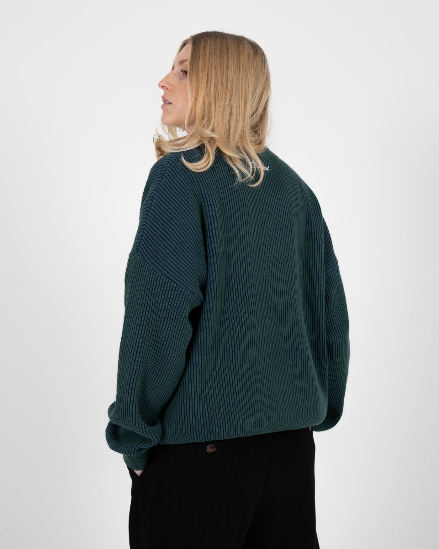 Cutoff Knit Sweater | Green