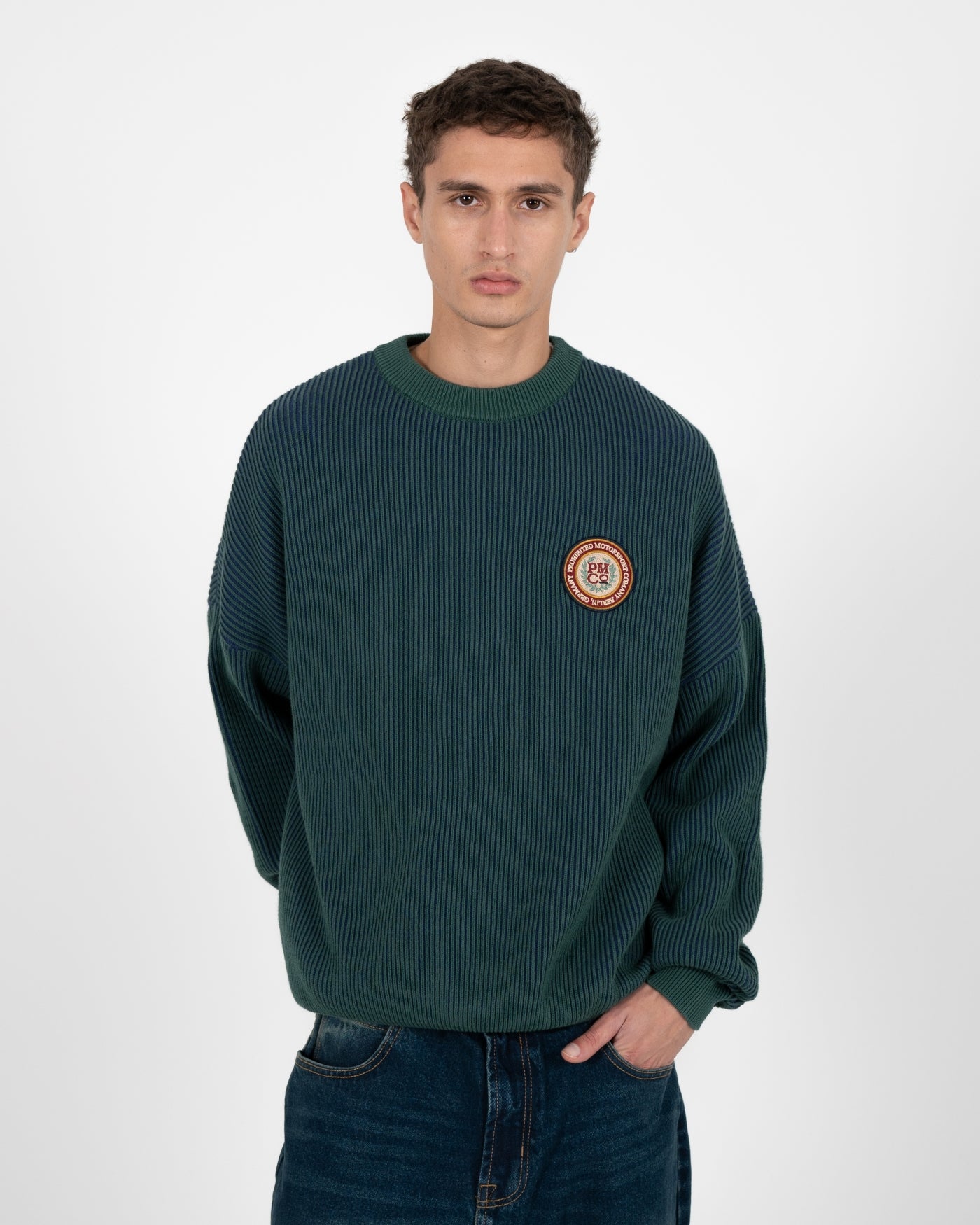 Cutoff Knit Sweater | Green