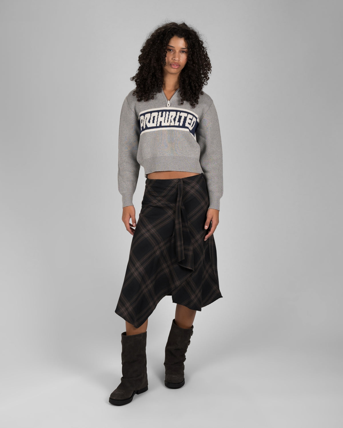 Old School Knit Quarter-Zip | Grey