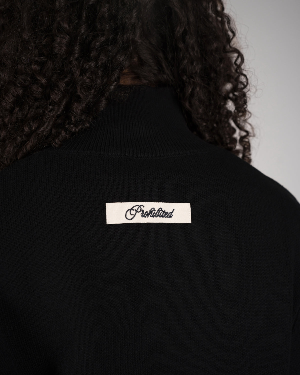 Old School Knit Quarter-Zip | Black