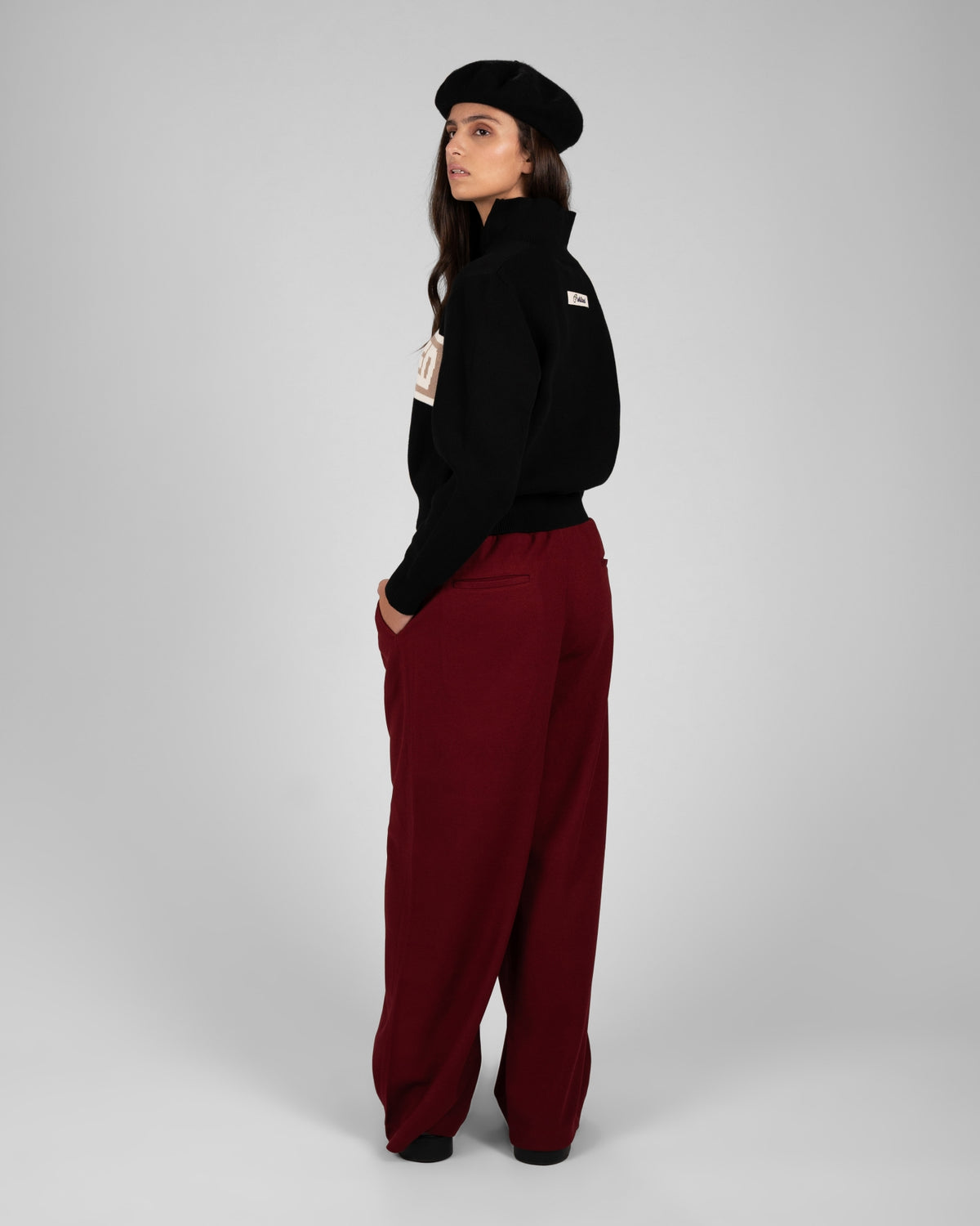 Old School Knit Quarter-Zip | Black