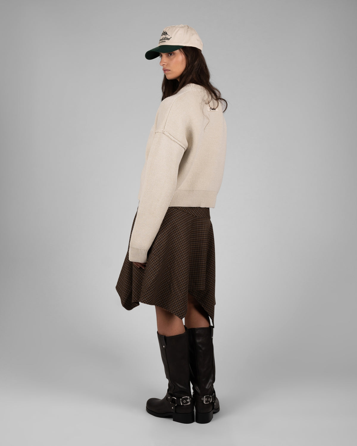 Throwback Double P Knit Sweater | Cream