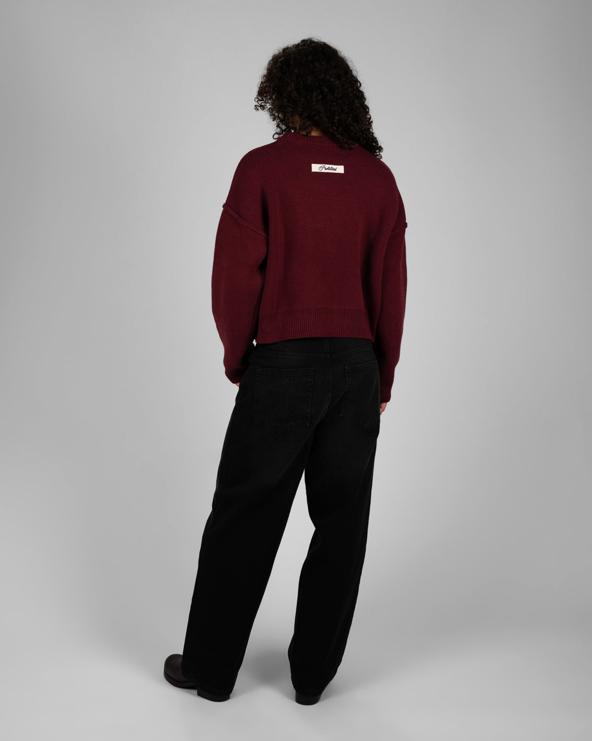 Throwback Double P Knit Sweater | Bordeaux