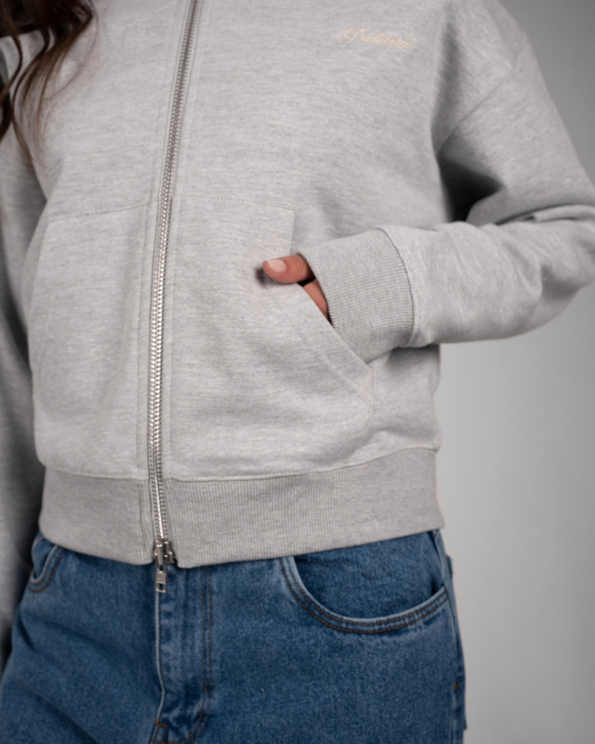 Replay Zip-Hoodie | Grey Melange