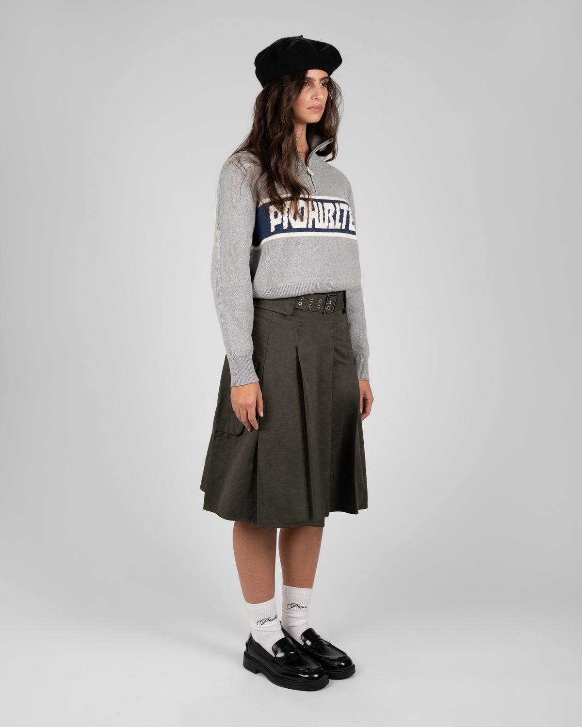 Old School Knit Quarter-Zip | Grey