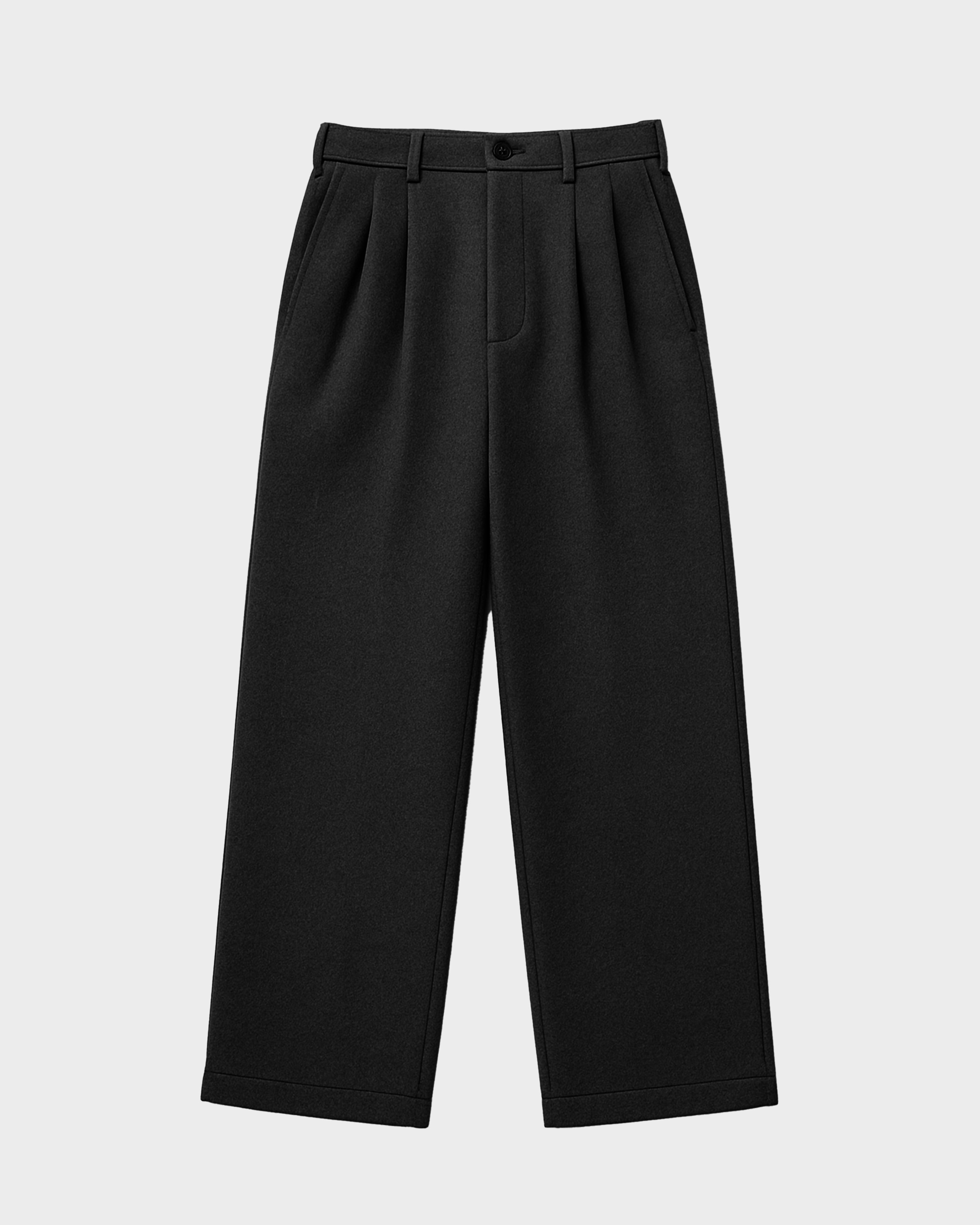 Double Pleated Club Pants Black