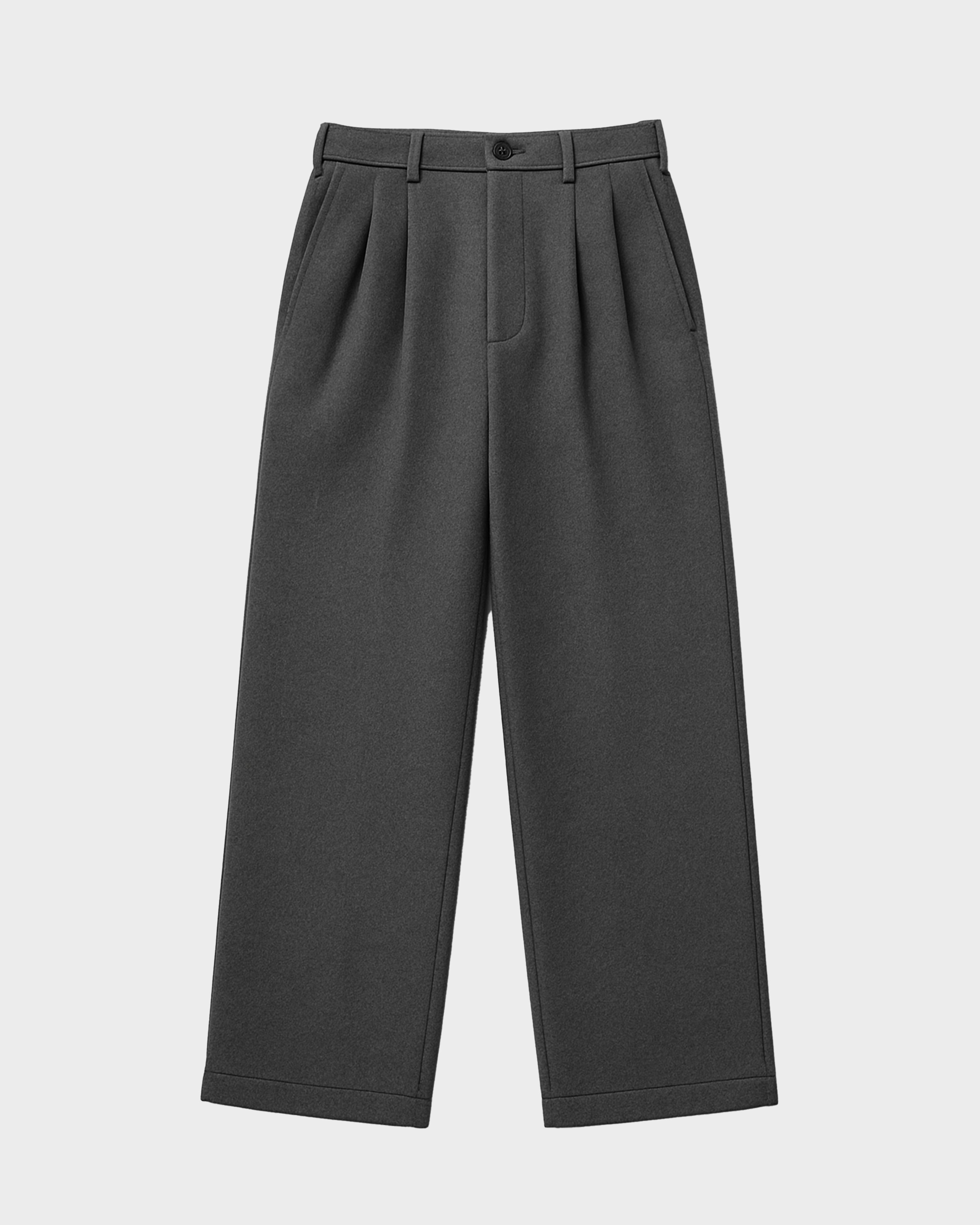 Double Pleated Club Pants Dark Grey