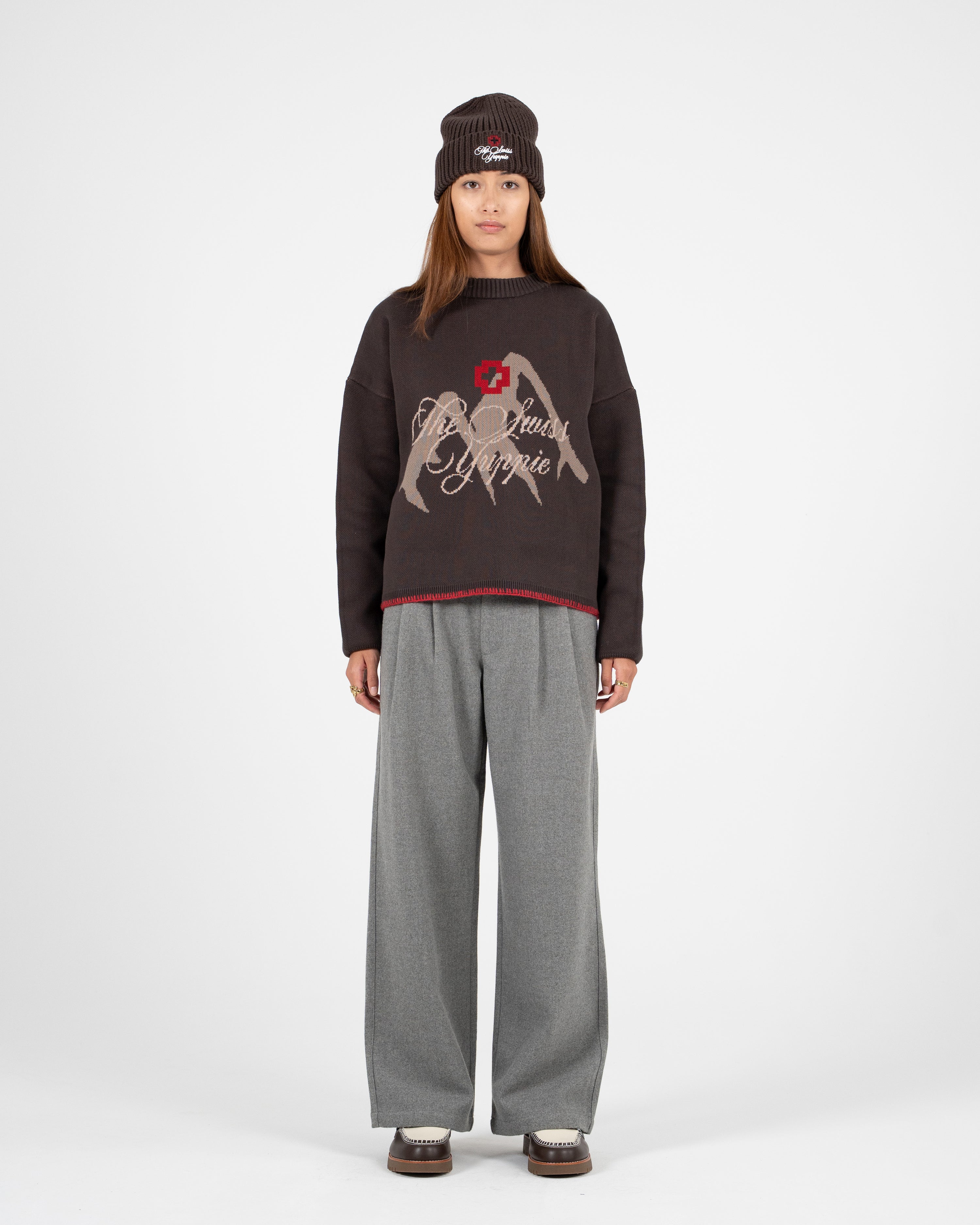 Double Pleated Club Pants Grey