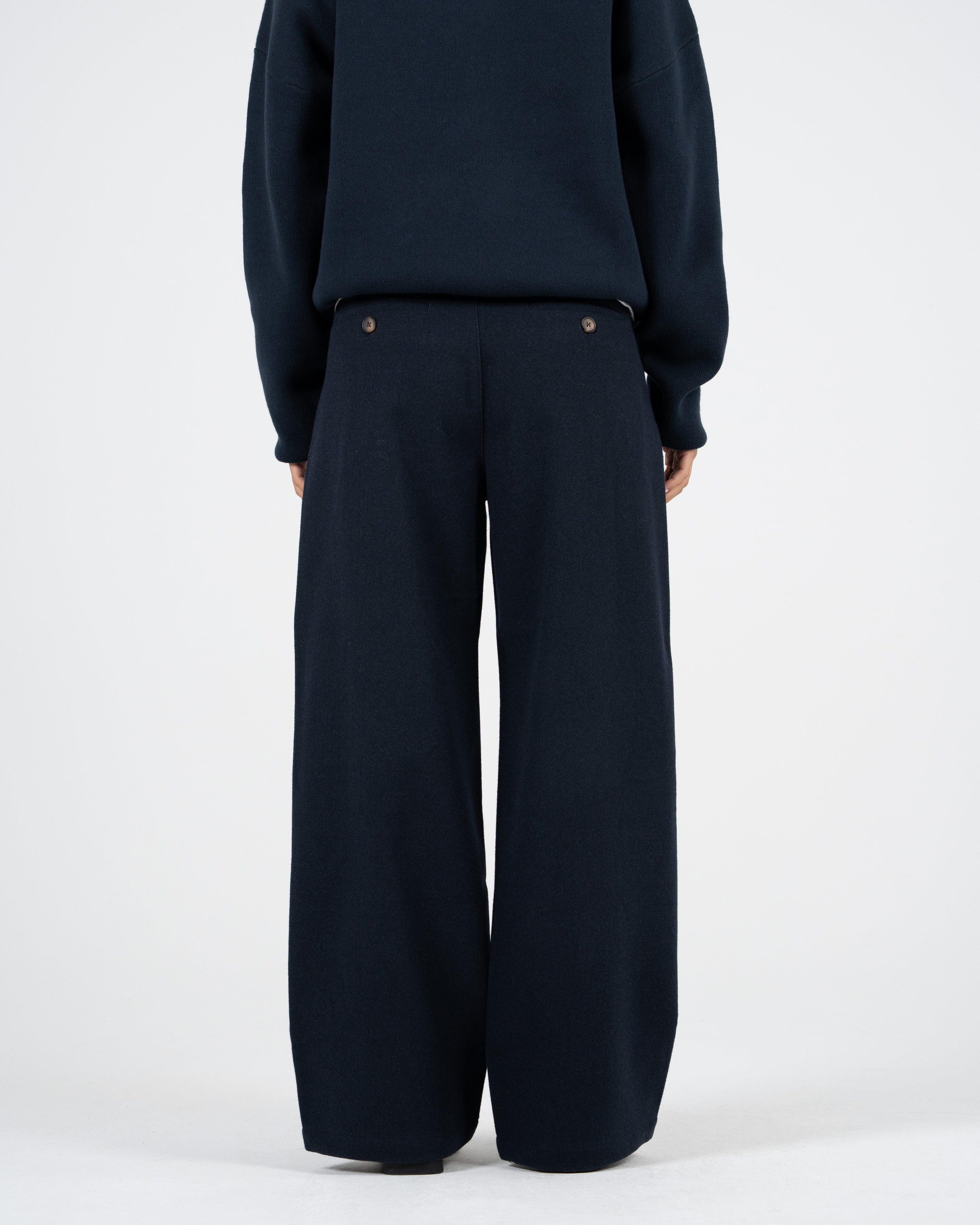 Double Pleated Club Pants Navy