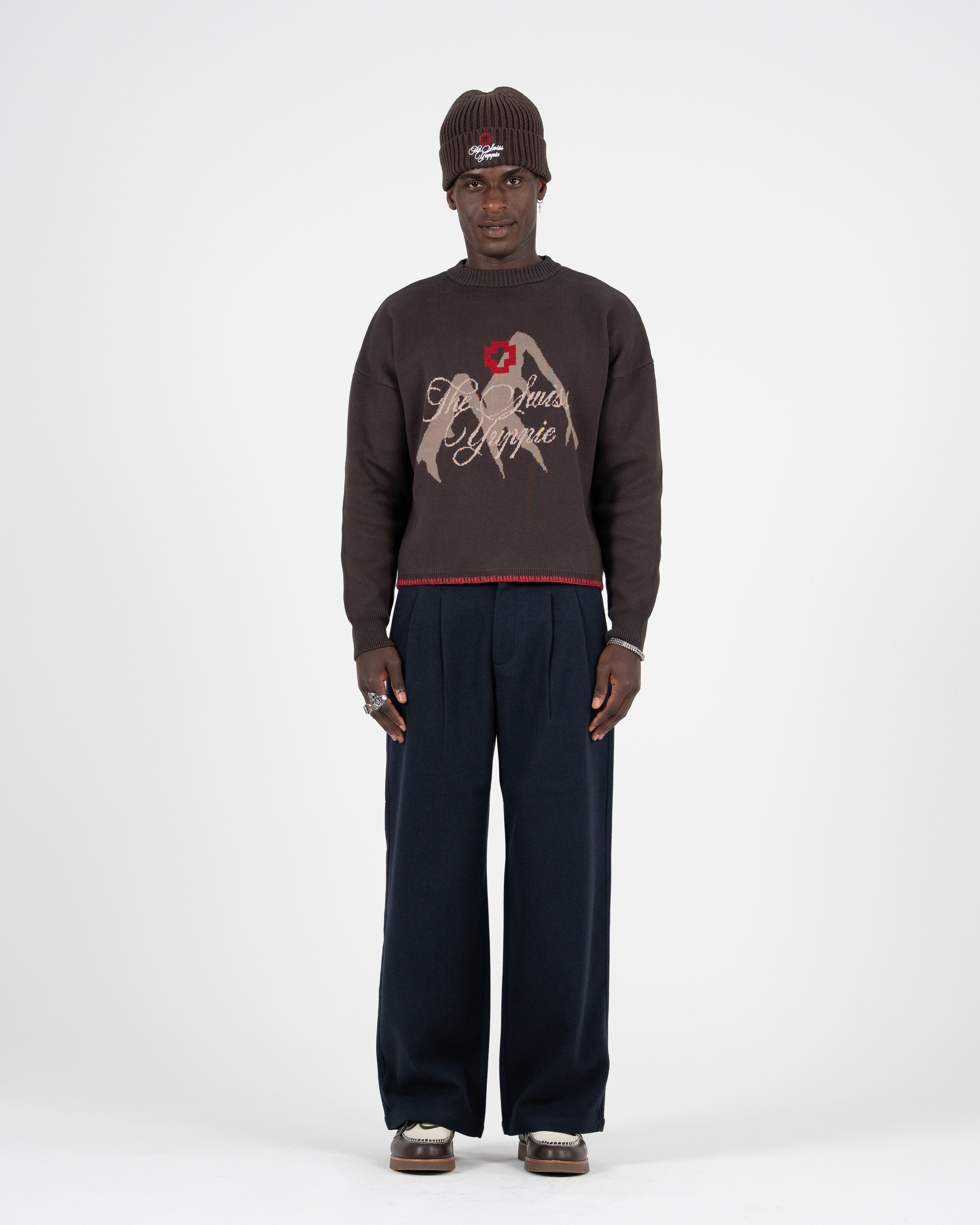 Double Pleated Club Pants Navy
