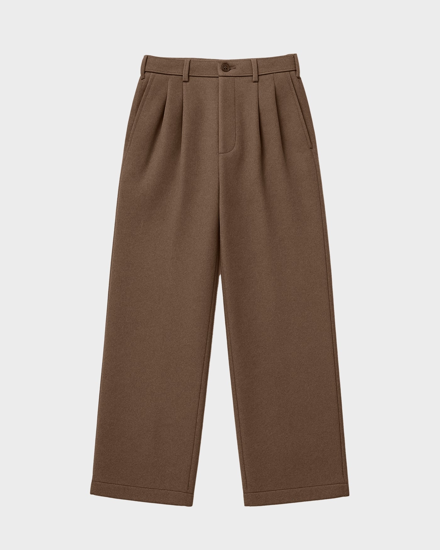Double Pleated Club Pants | Brown