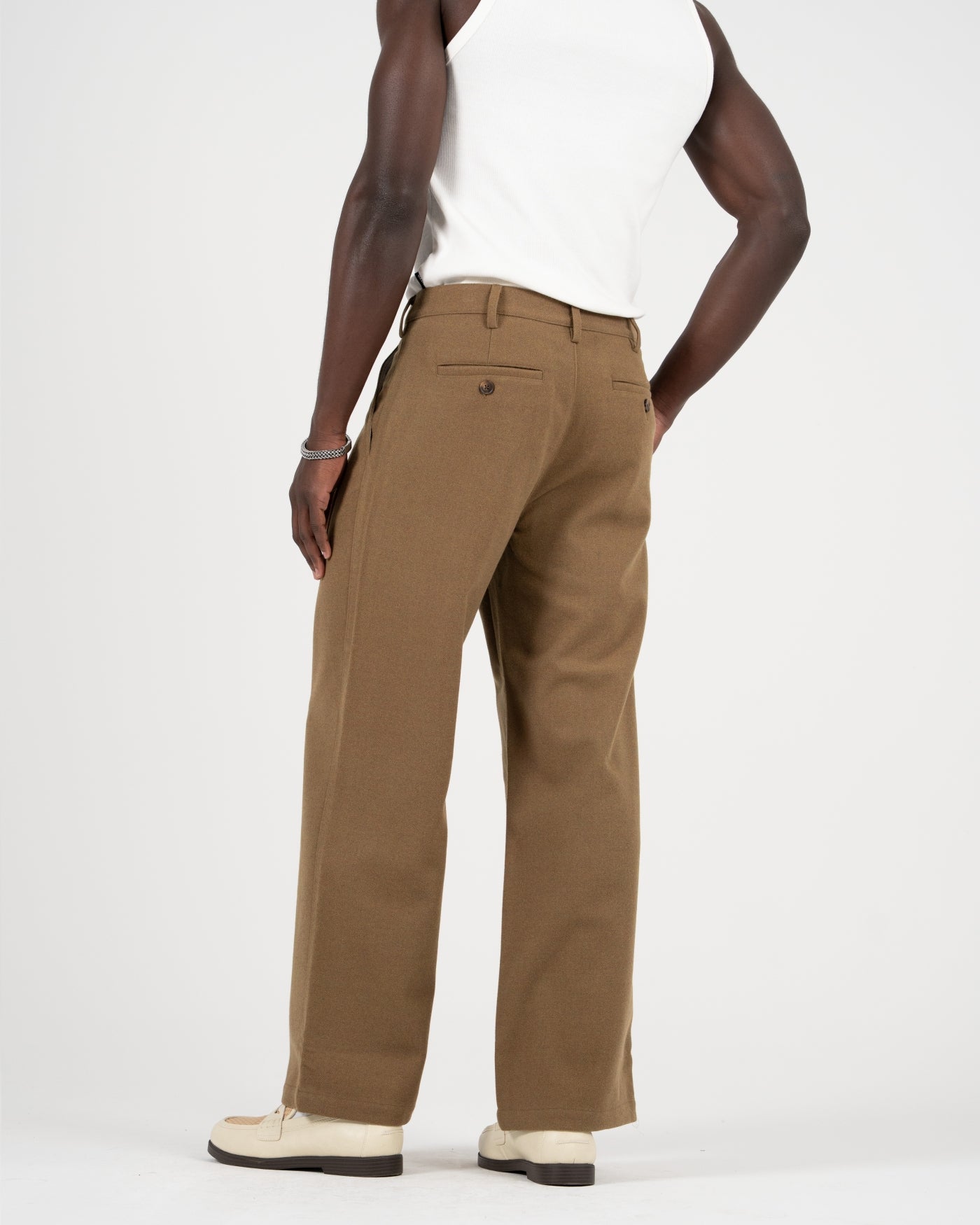 Double Pleated Club Pants | Camel