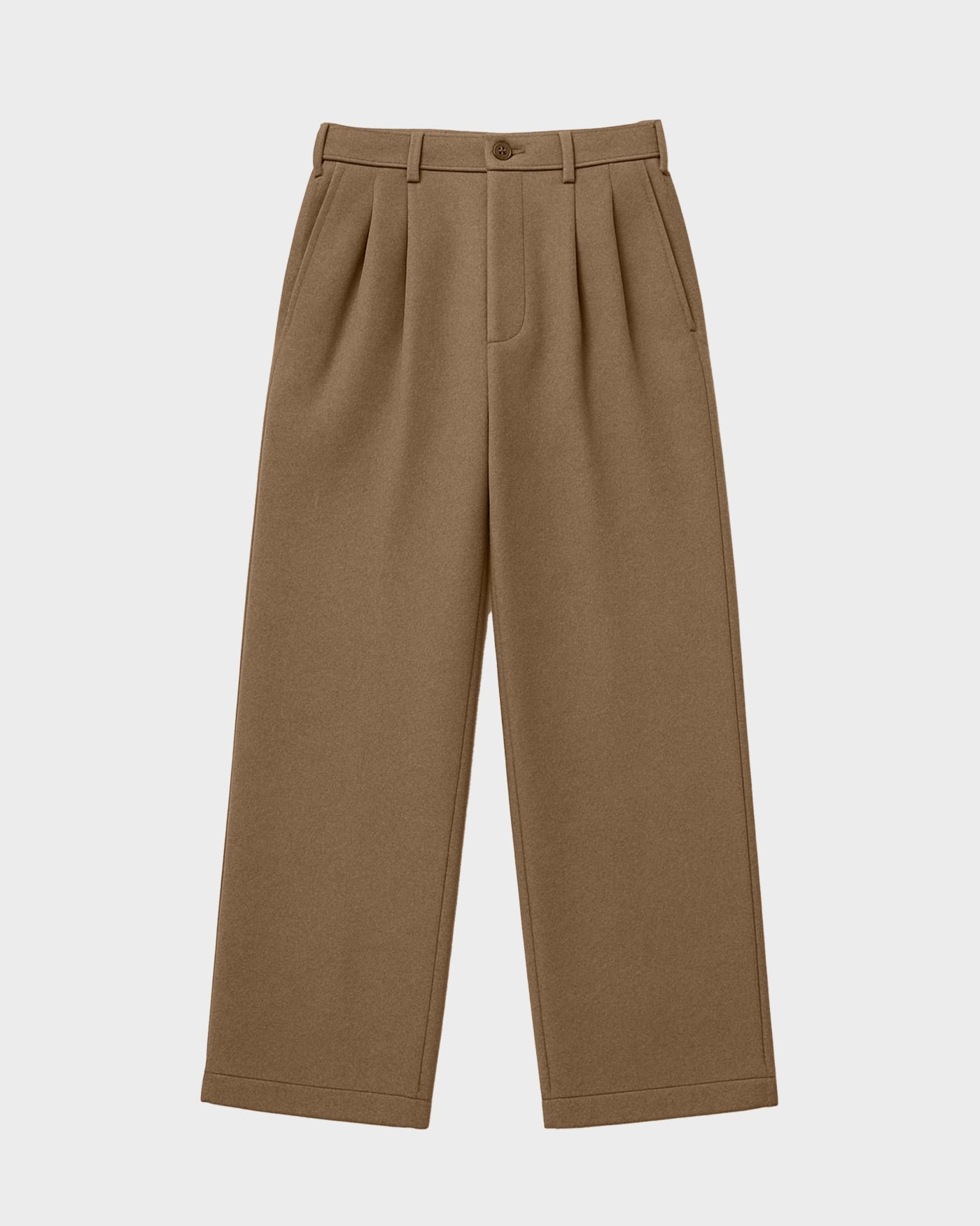 Double Pleated Club Pants | Camel