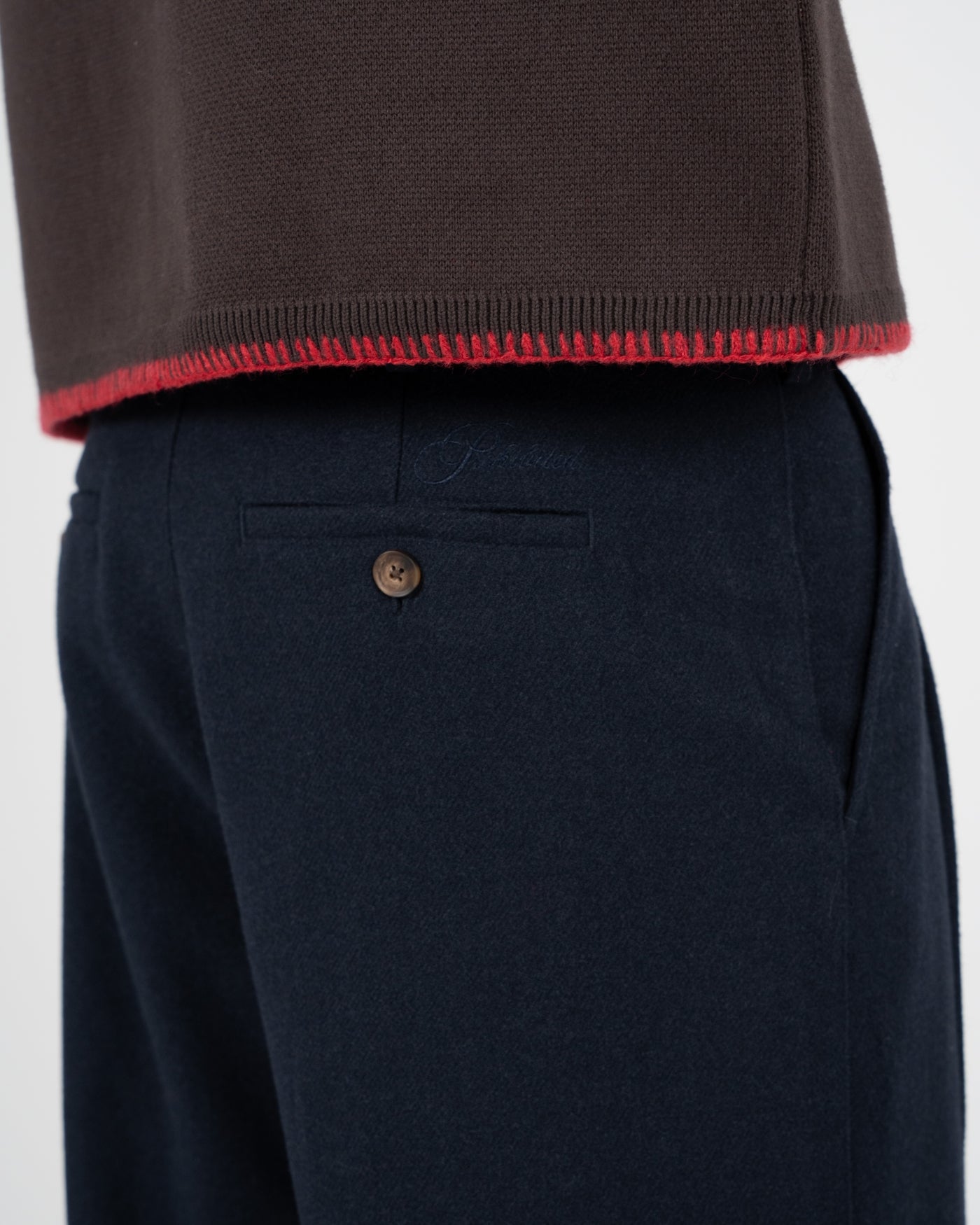 Double Pleated Club Pants | Navy
