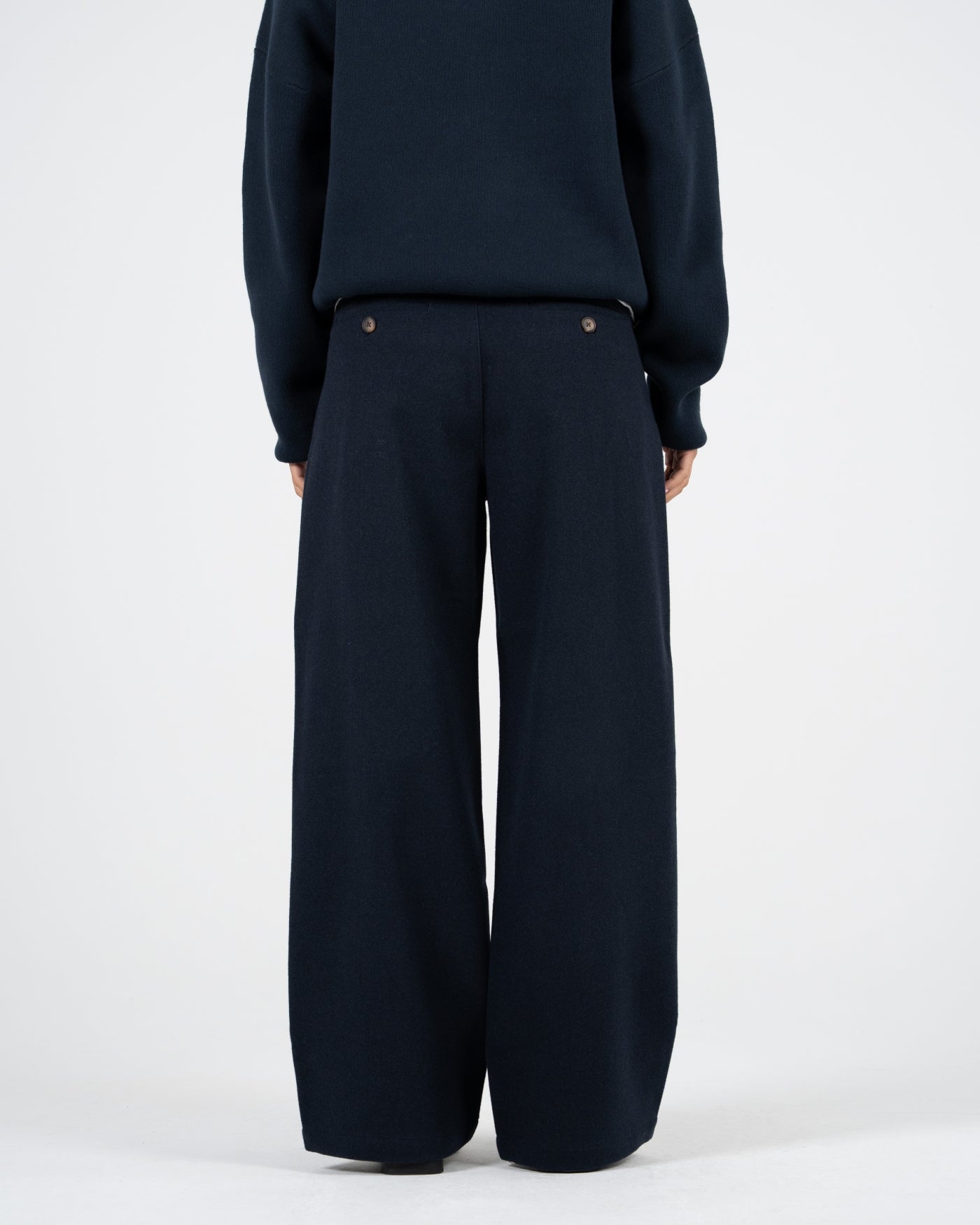Double Pleated Club Pants | Navy