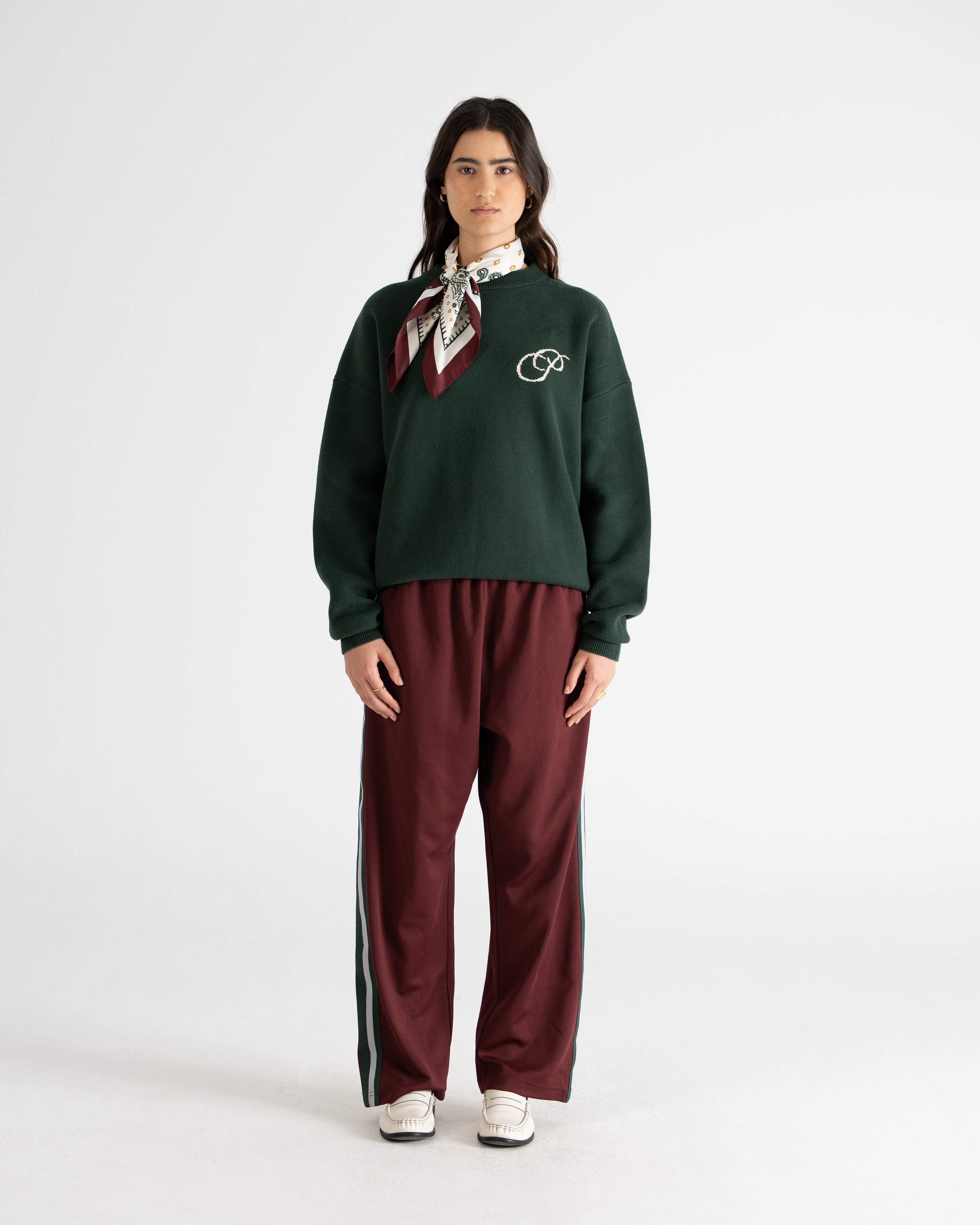 Initial Knit Sweater Green