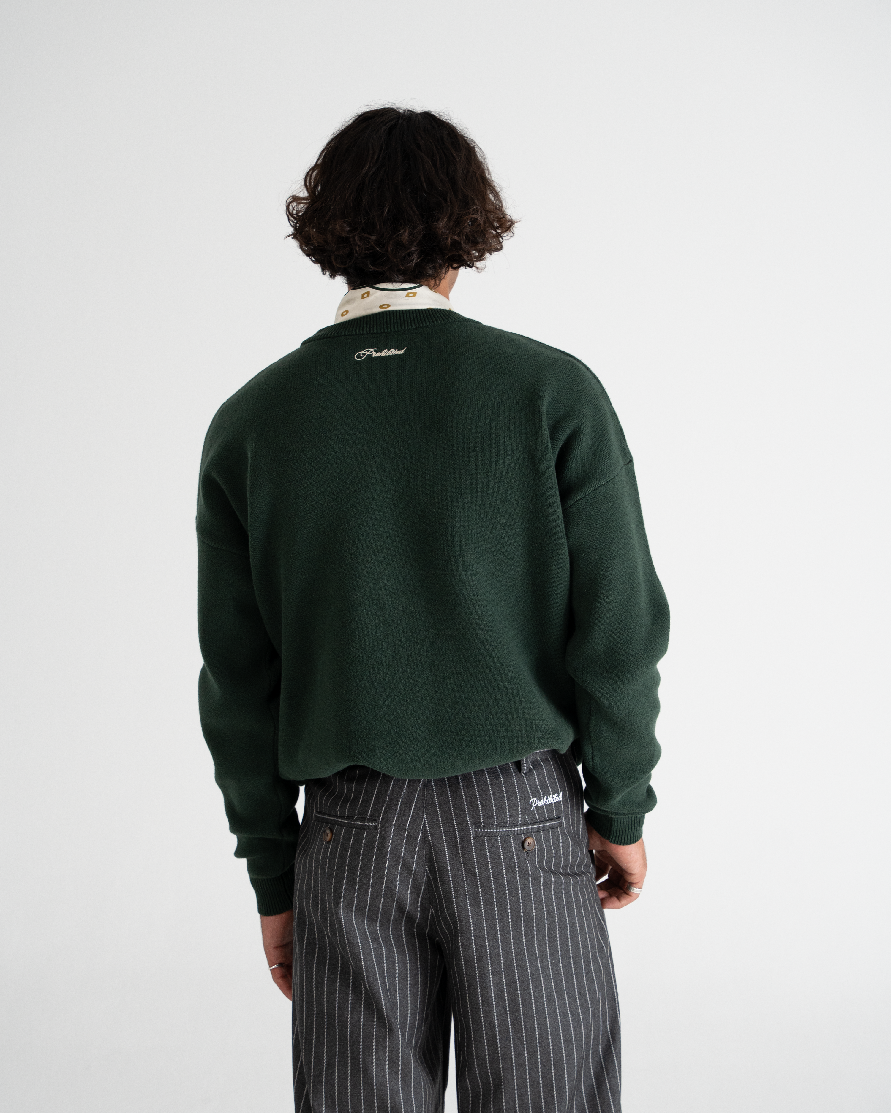 Initial Knit Sweater Green