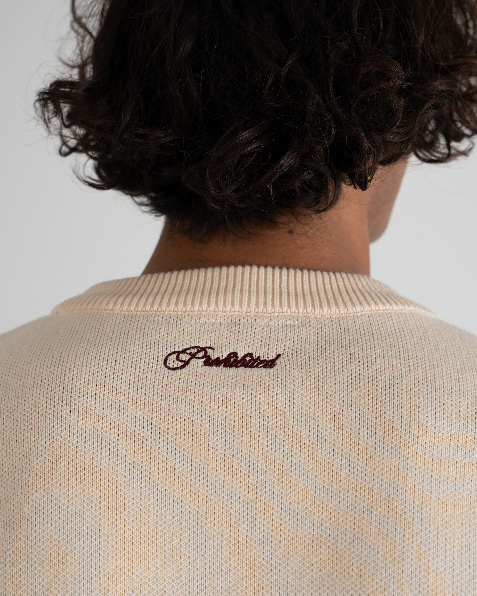 Initial Knit Sweater Cream