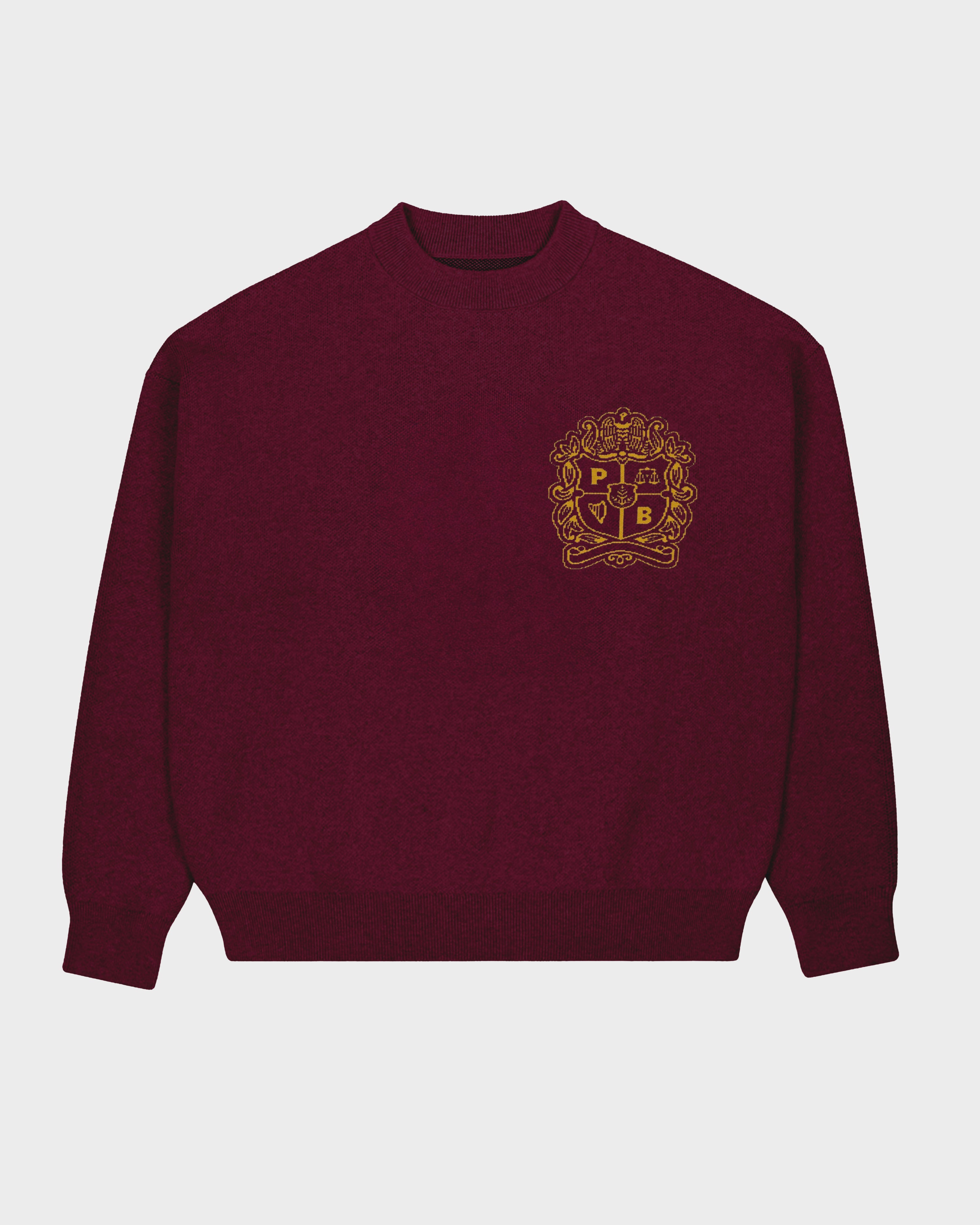 Emblem Knit Sweater Bordeaux