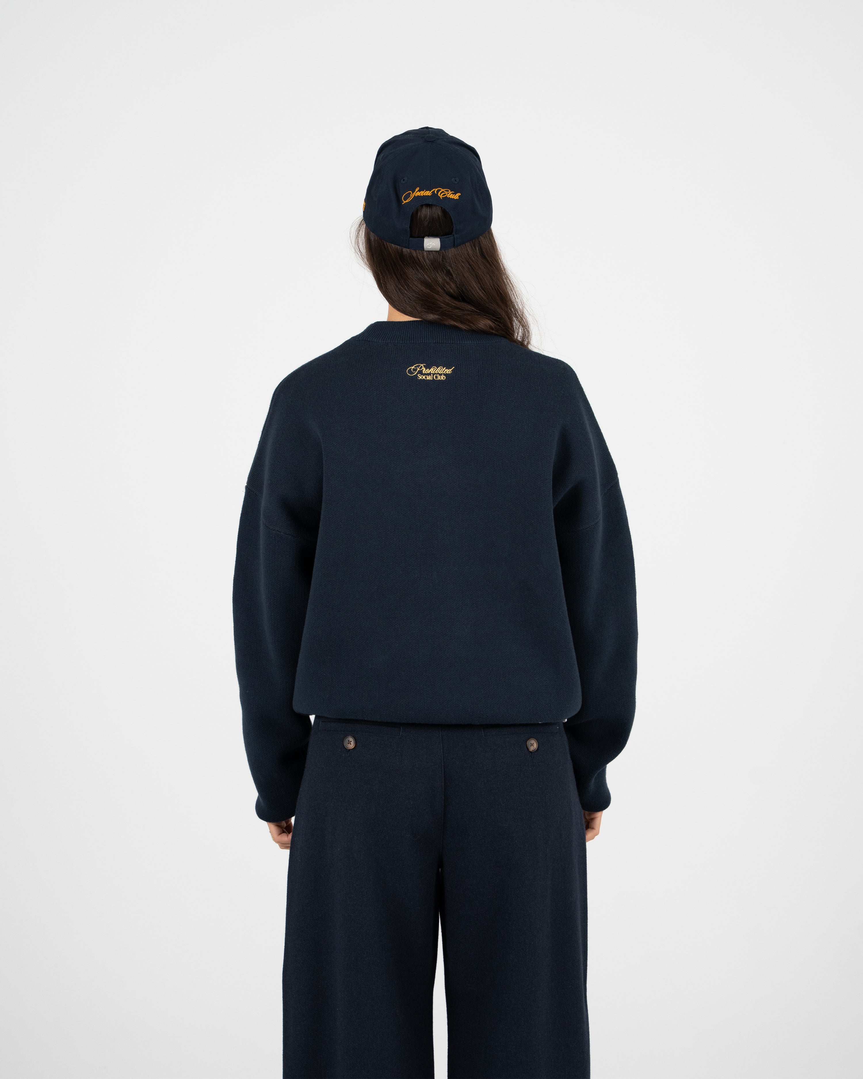 Emblem Knit Sweater Navy