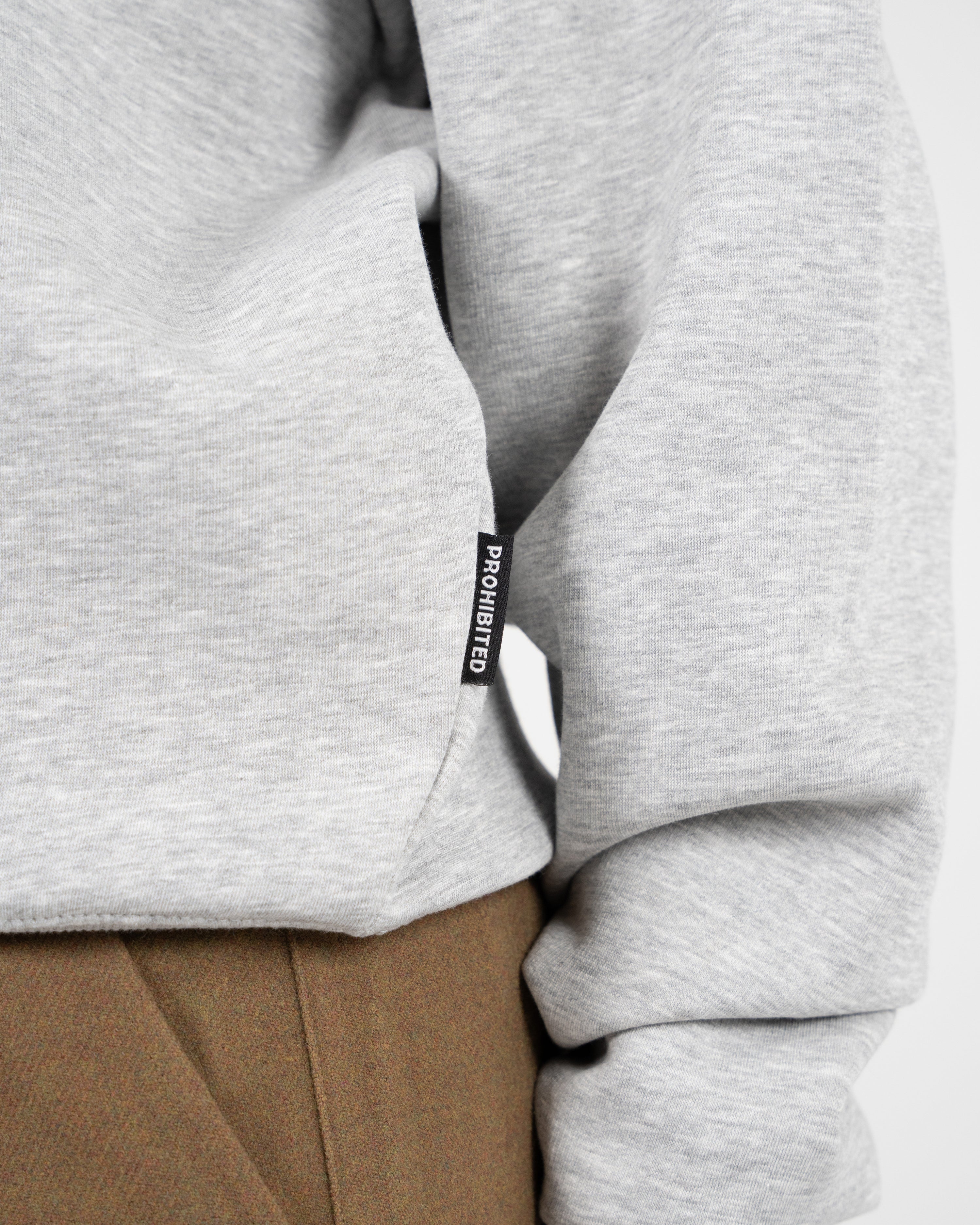 Emblem Patch Crew Neck Grey Melange