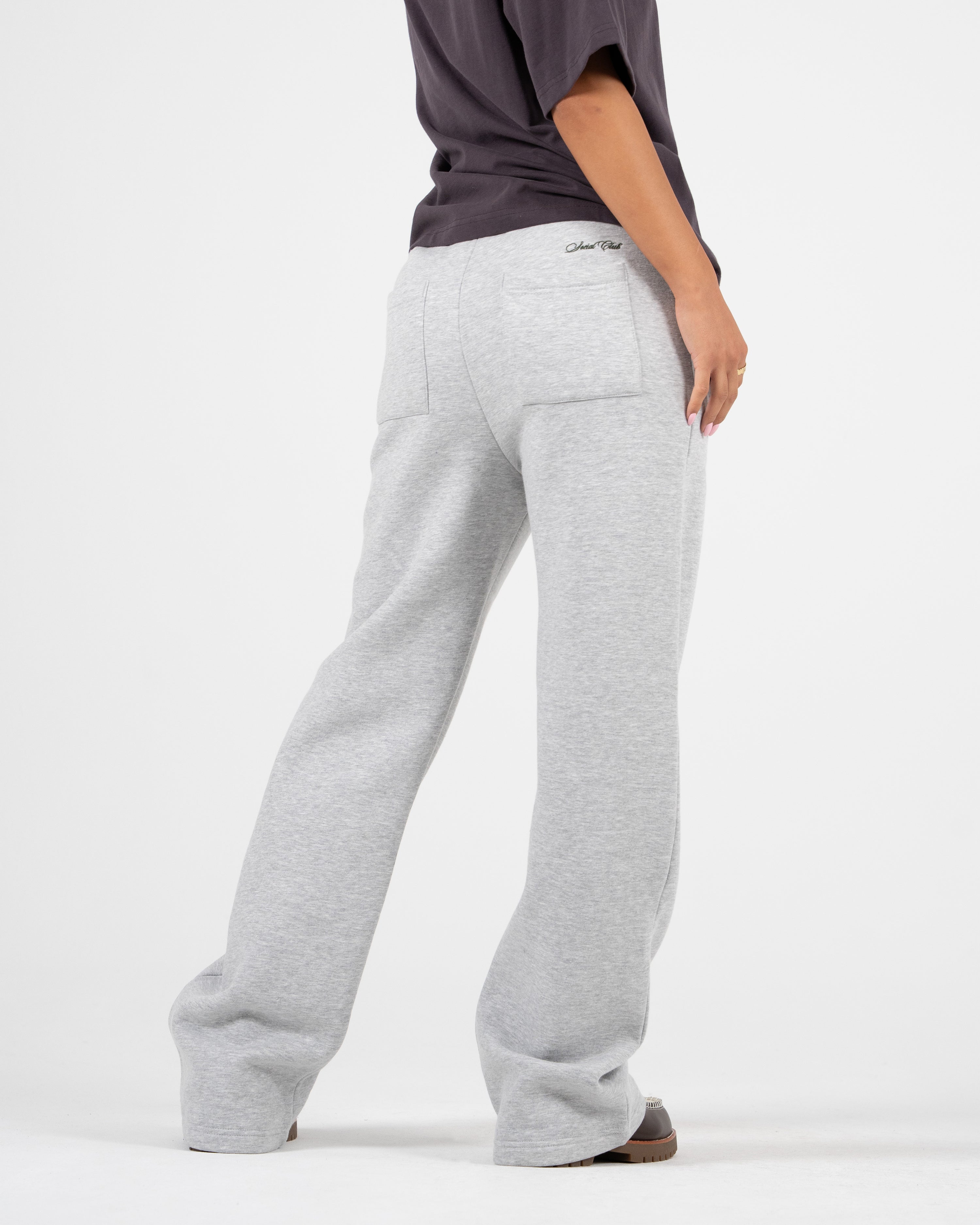 Emblem Patch Sweatpants Grey Melange