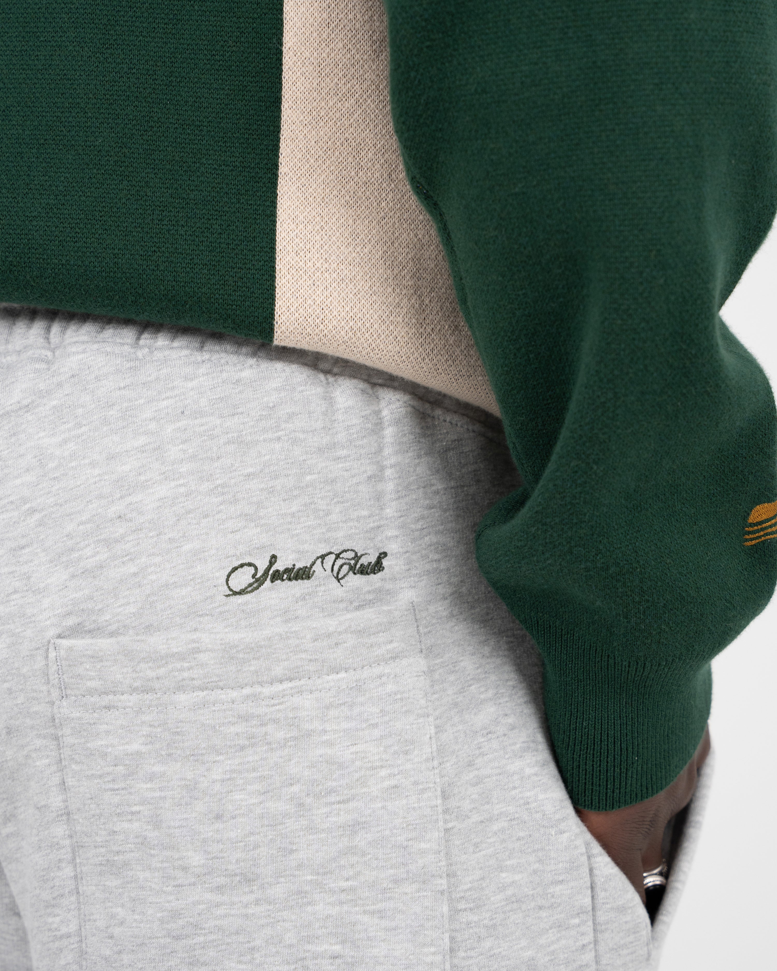 Emblem Patch Sweatpants Grey Melange