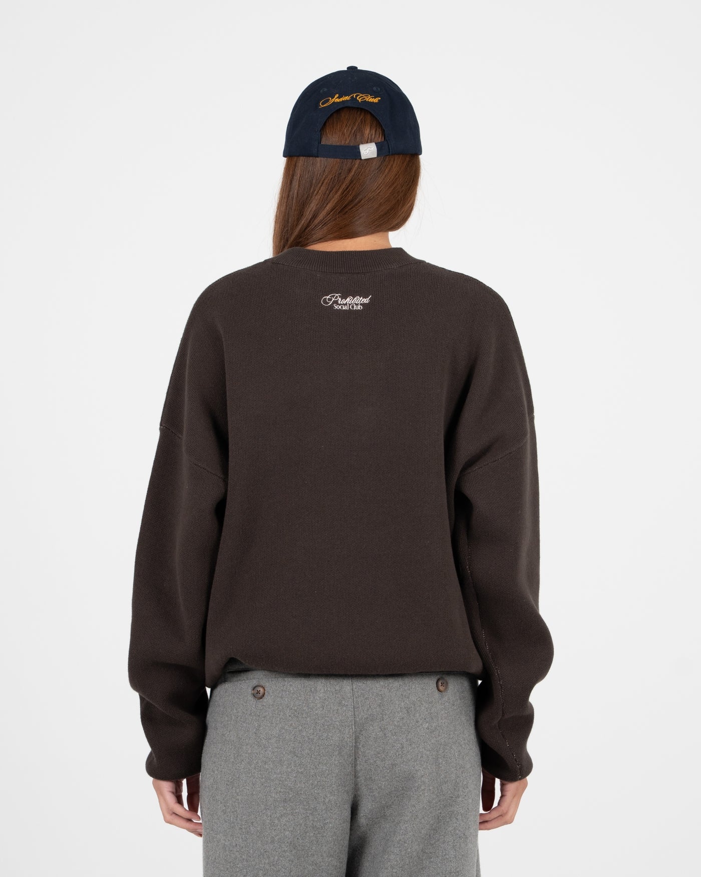 Emblem Knit Sweater | Brown