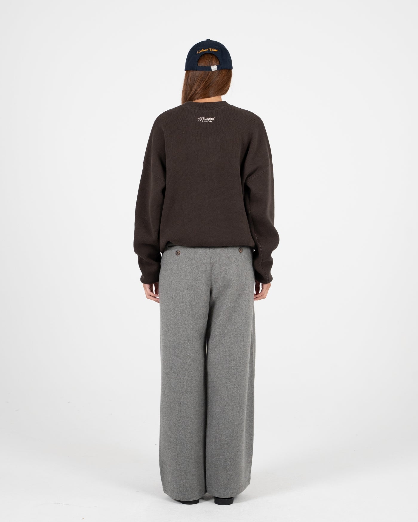 Emblem Knit Sweater | Brown