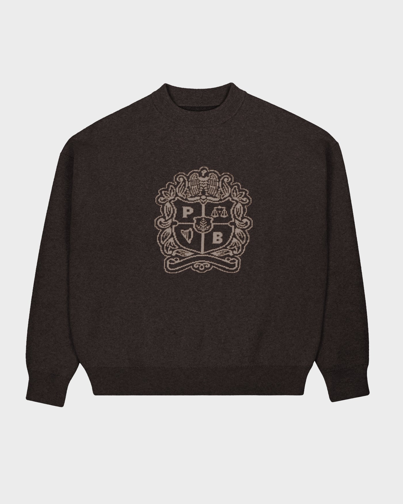 Emblem Knit Sweater | Brown