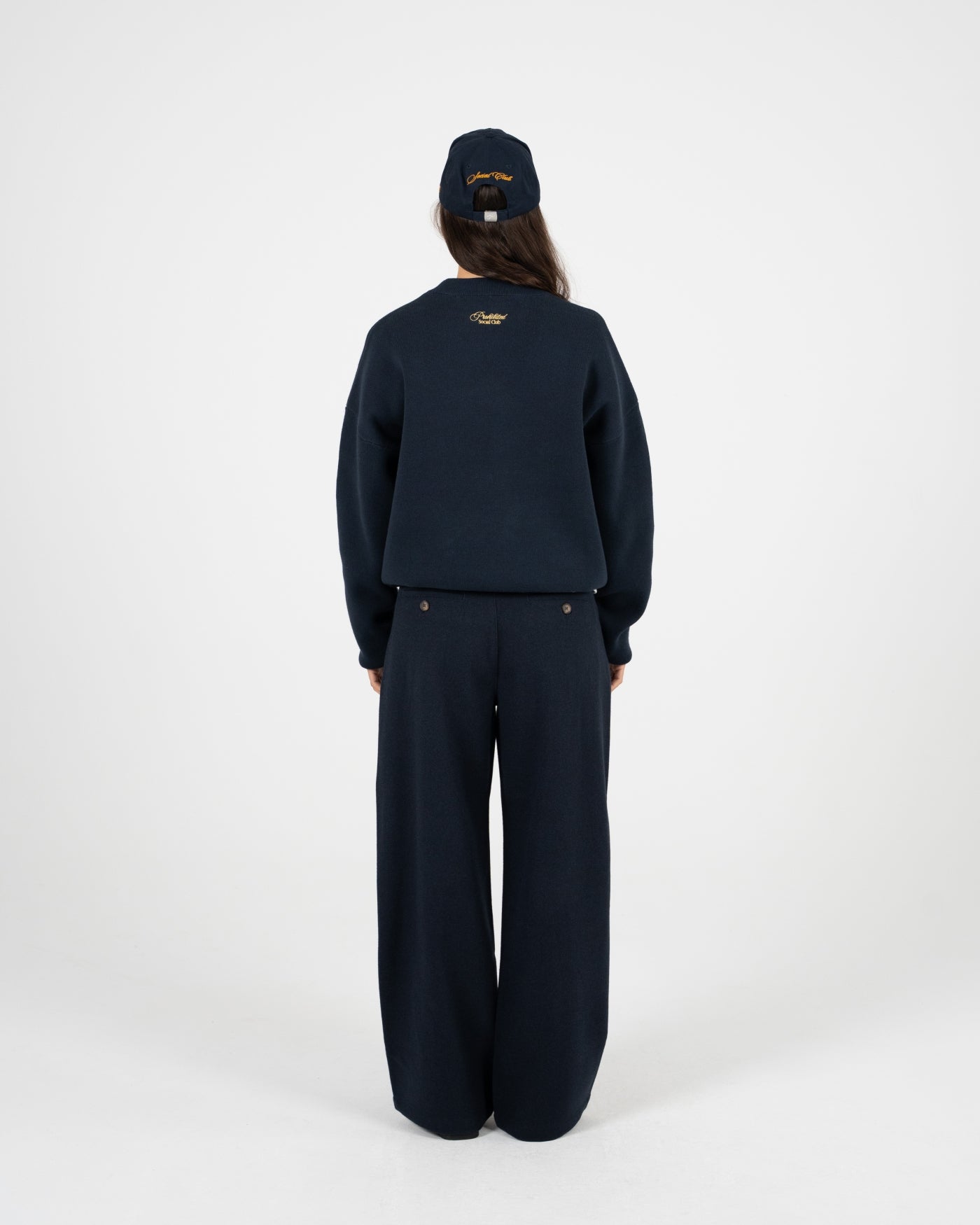 Emblem Knit Sweater | Navy