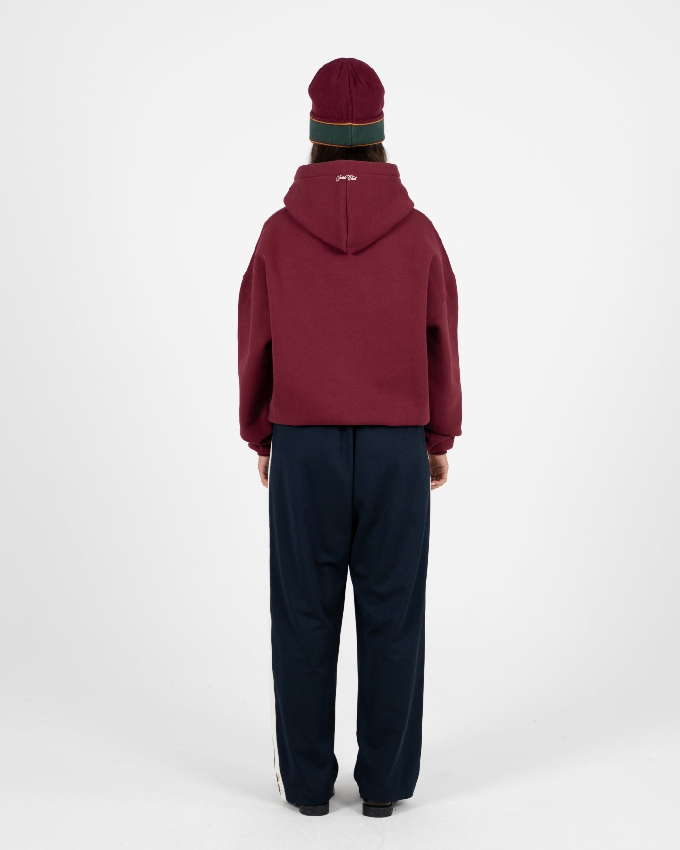 Emblem Patch Hoodie | Bordeaux