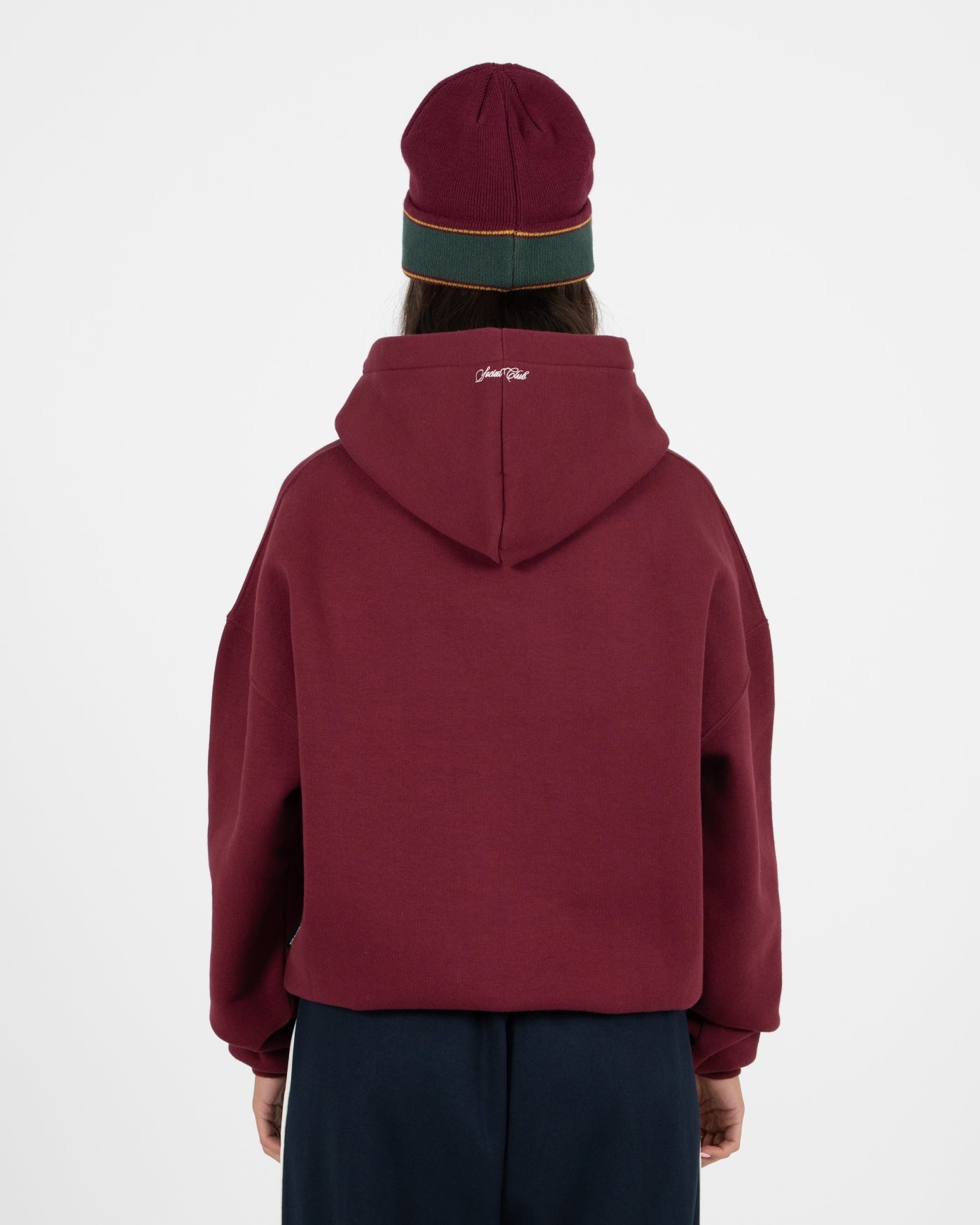 Emblem Patch Hoodie | Bordeaux