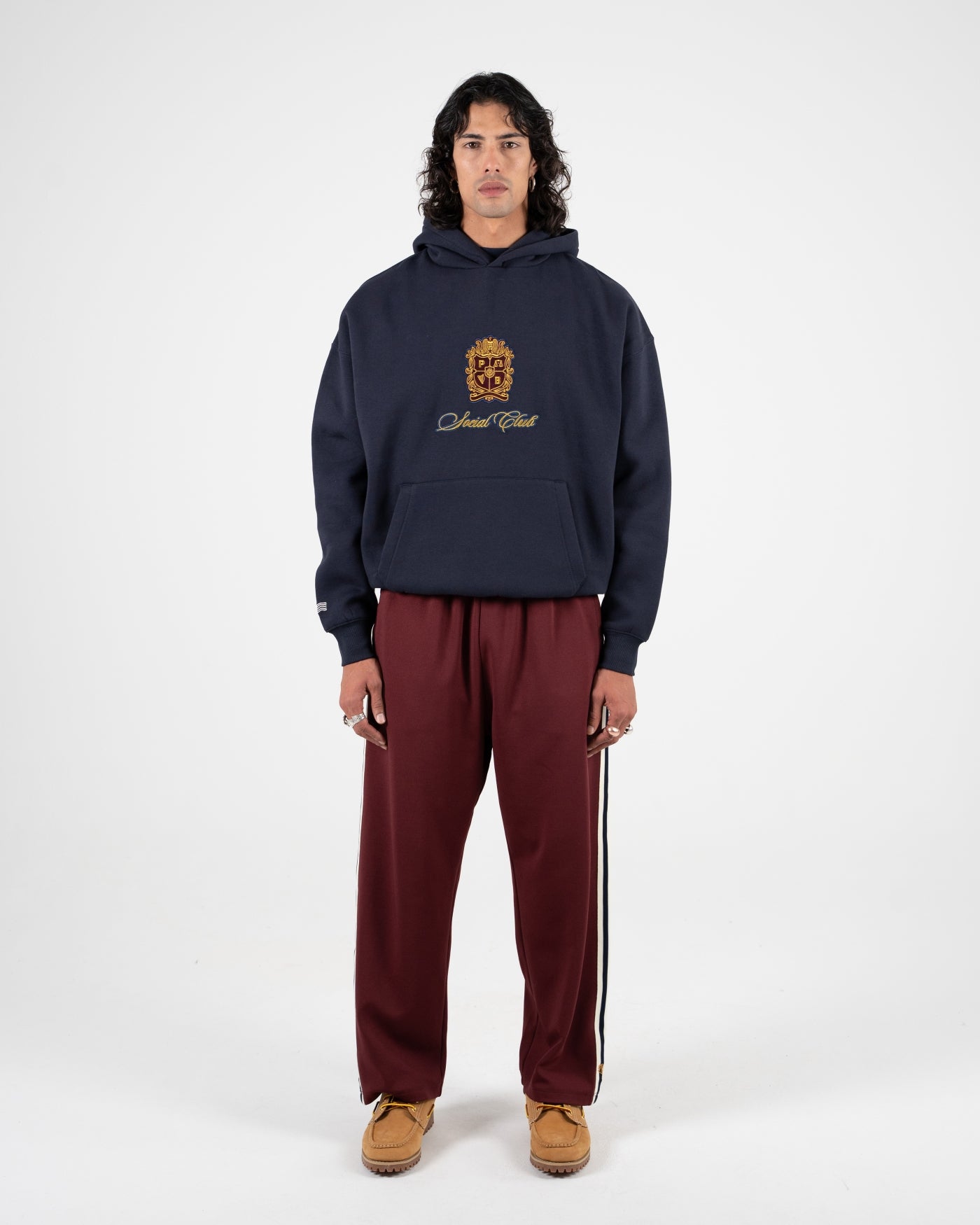 Emblem Patch Hoodie | Deep Blue