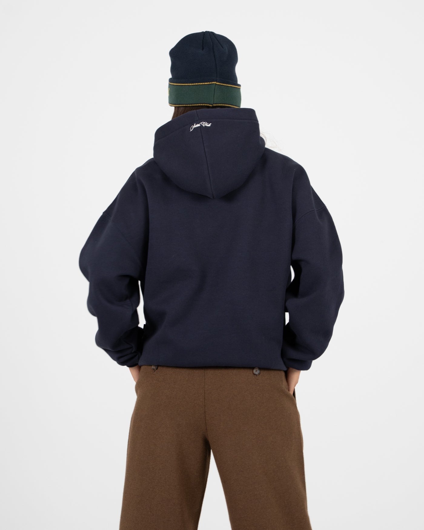 Emblem Patch Hoodie | Deep Blue